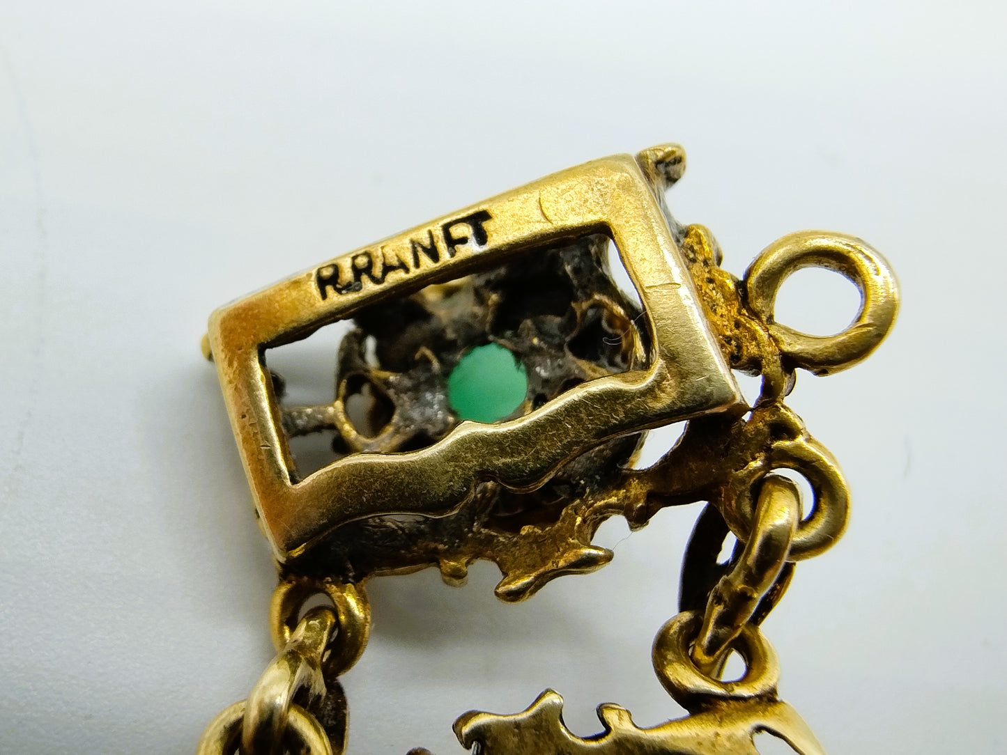 Zilveren armband met blauwe stenen, R. Ranft, Oostenrijk, 18,5 cm.