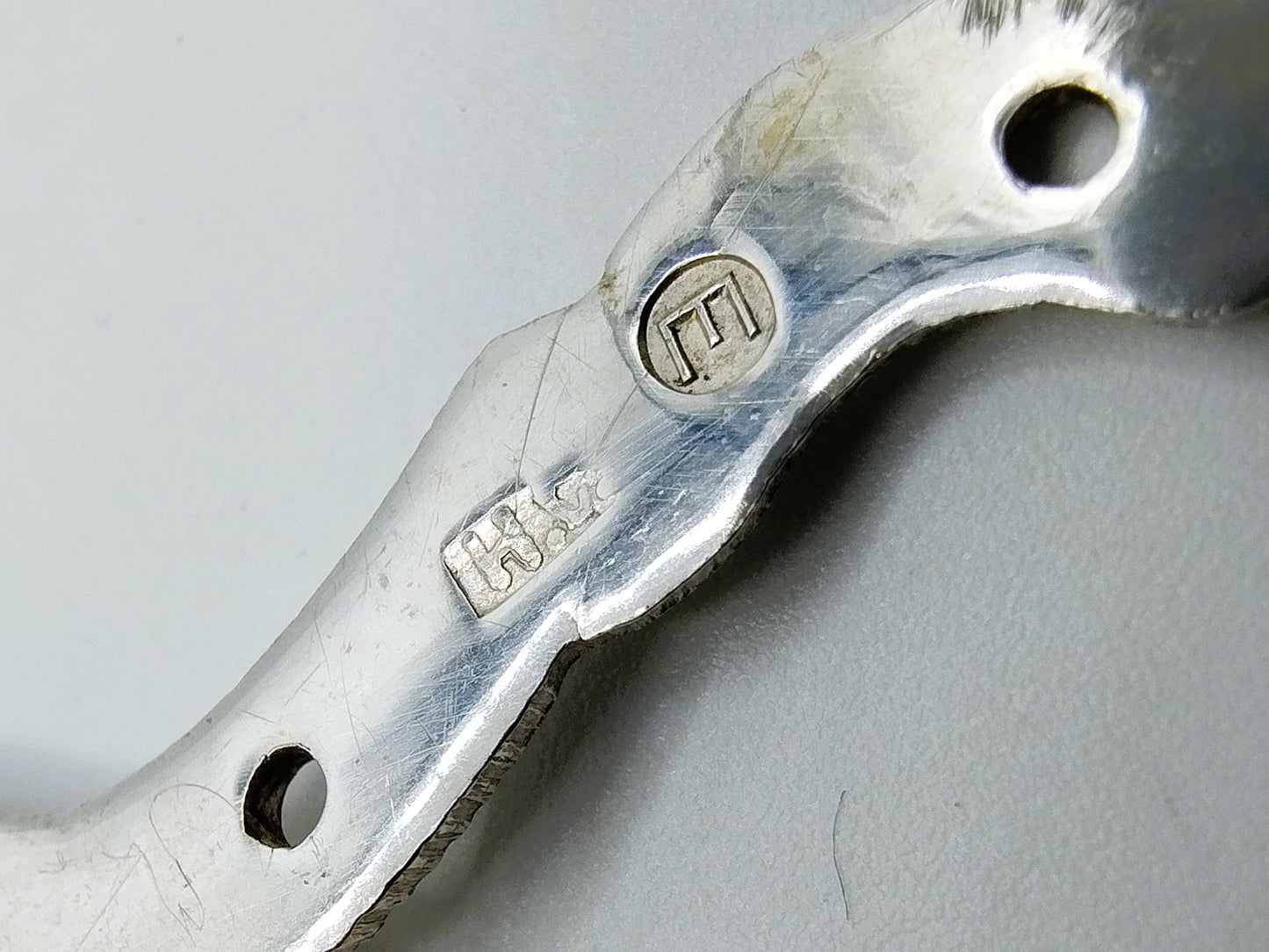 Silver purse clasp with chain mail, H. Copier, Schoonhoven, 1914