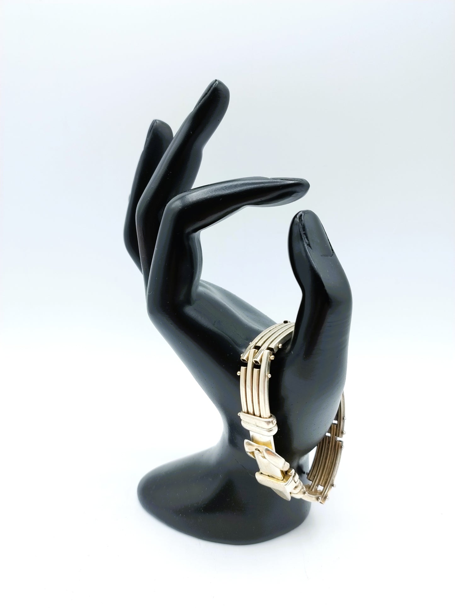 Zilveren armband met gespsluiting, 20,5 cm.