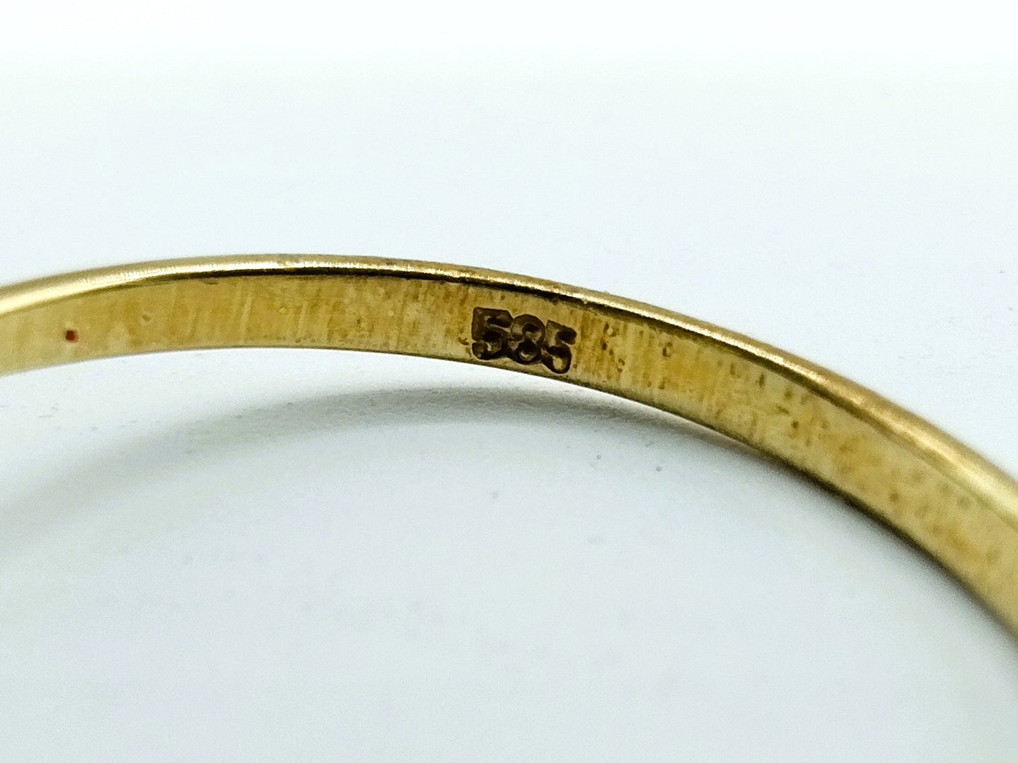 Gold ring with diamond, 17.5 mm
