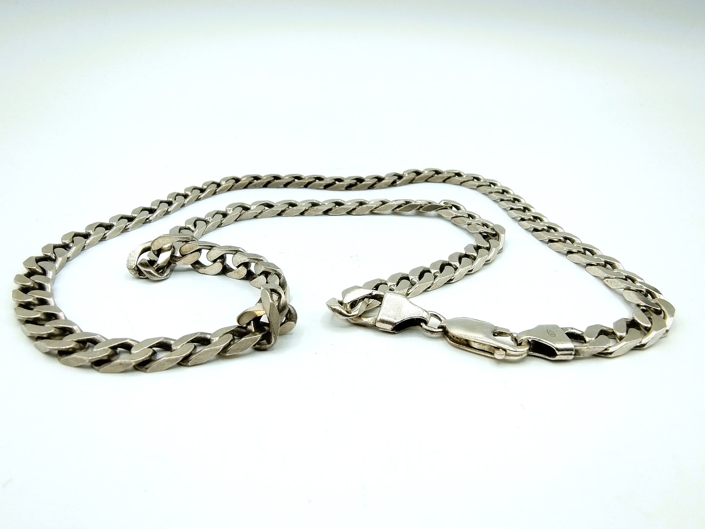 Silver men's necklace, 51 cm