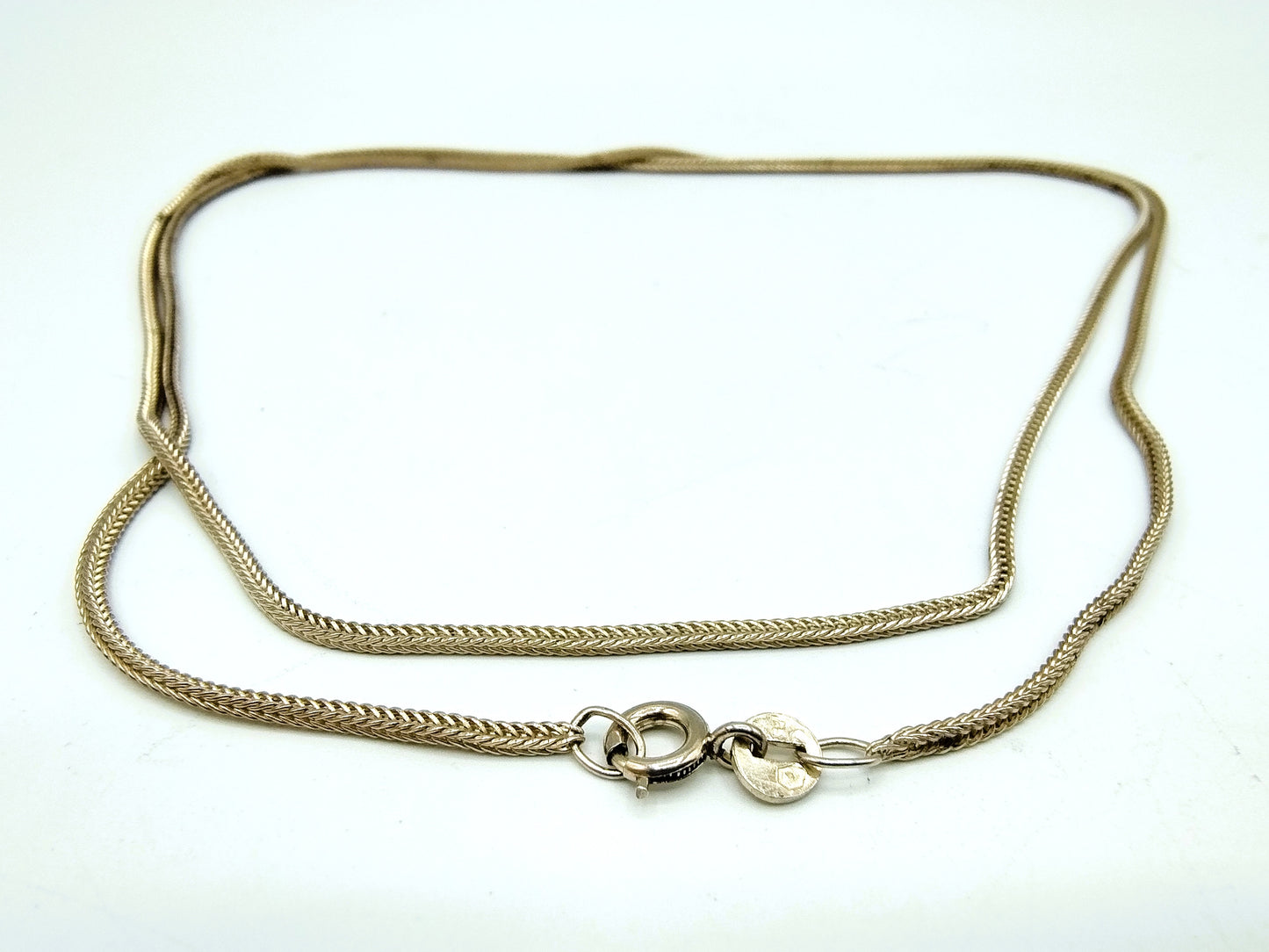 Zilveren slangenketting, 70 cm