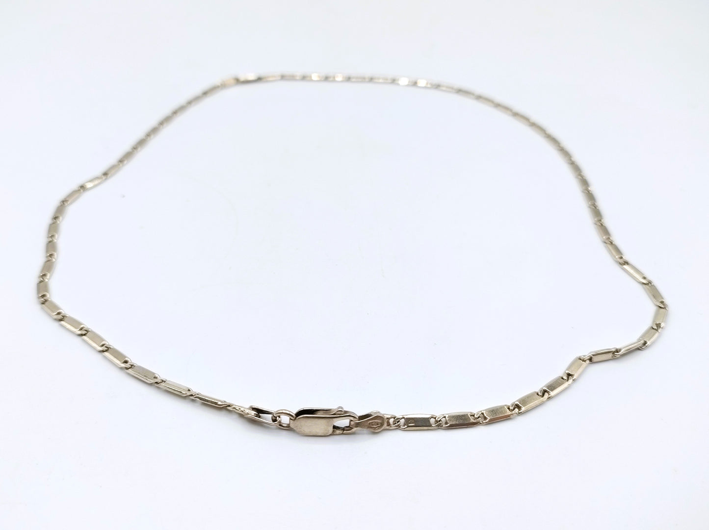 Silberkette mit Karabinerverschluss, 46 cm