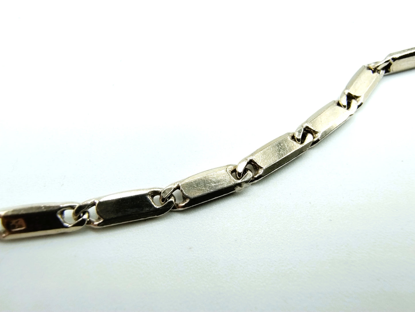 Silberkette mit Karabinerverschluss, 46 cm