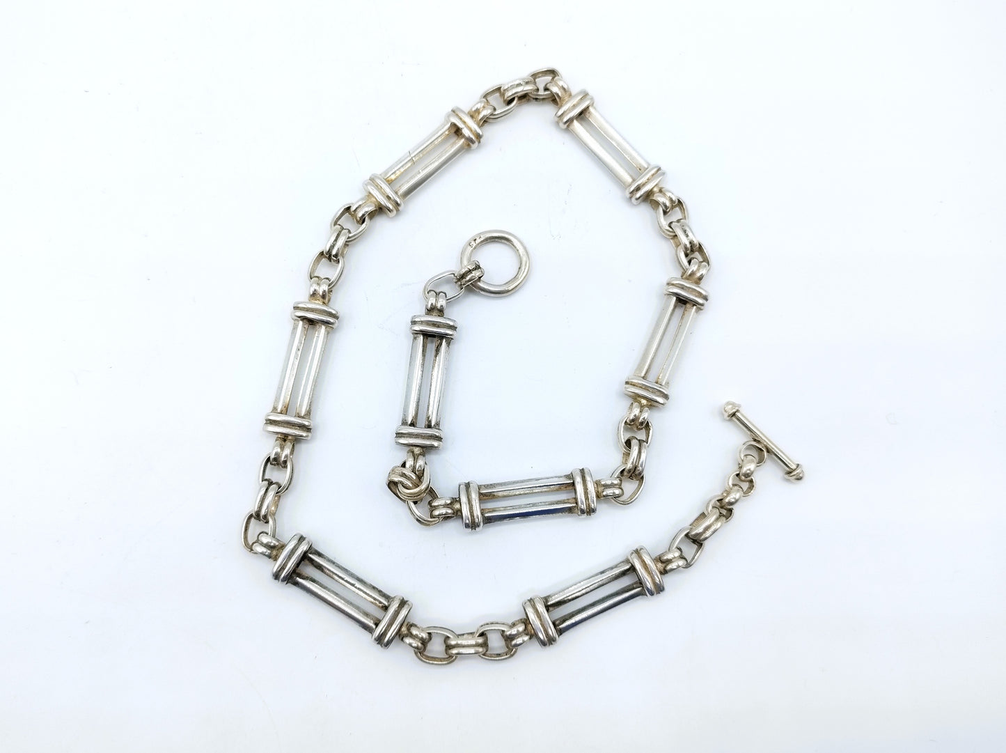 Silver watch chain, 45.5 cm.