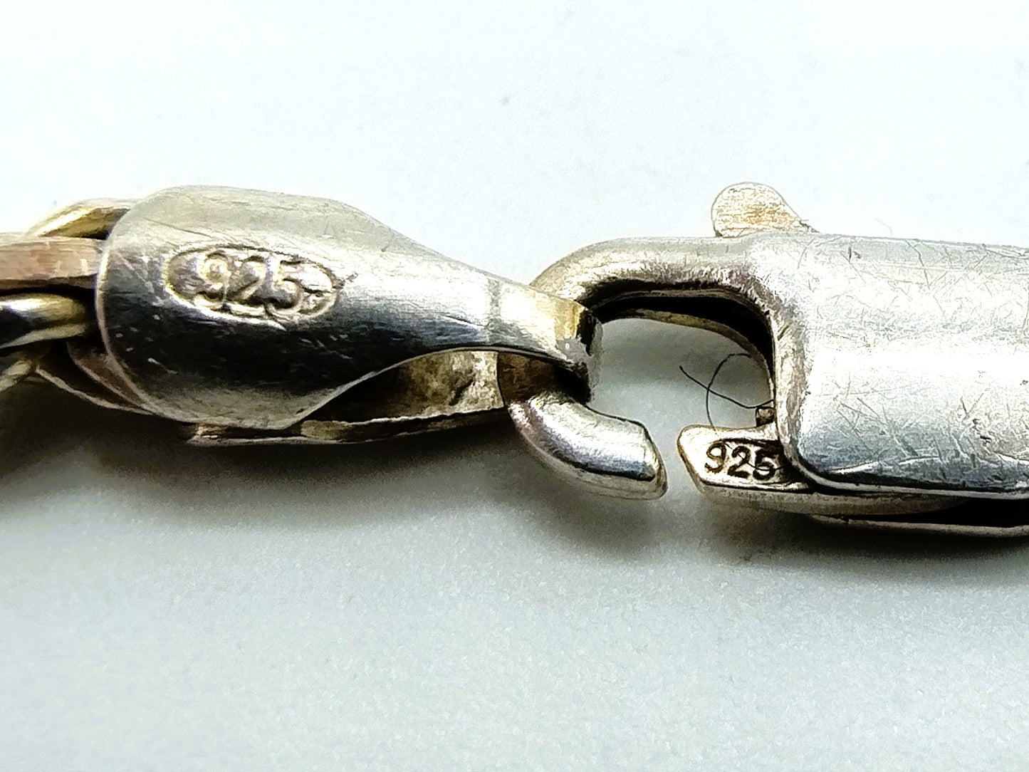 Geflochtenes Silberkordelarmband, 19,5 cm