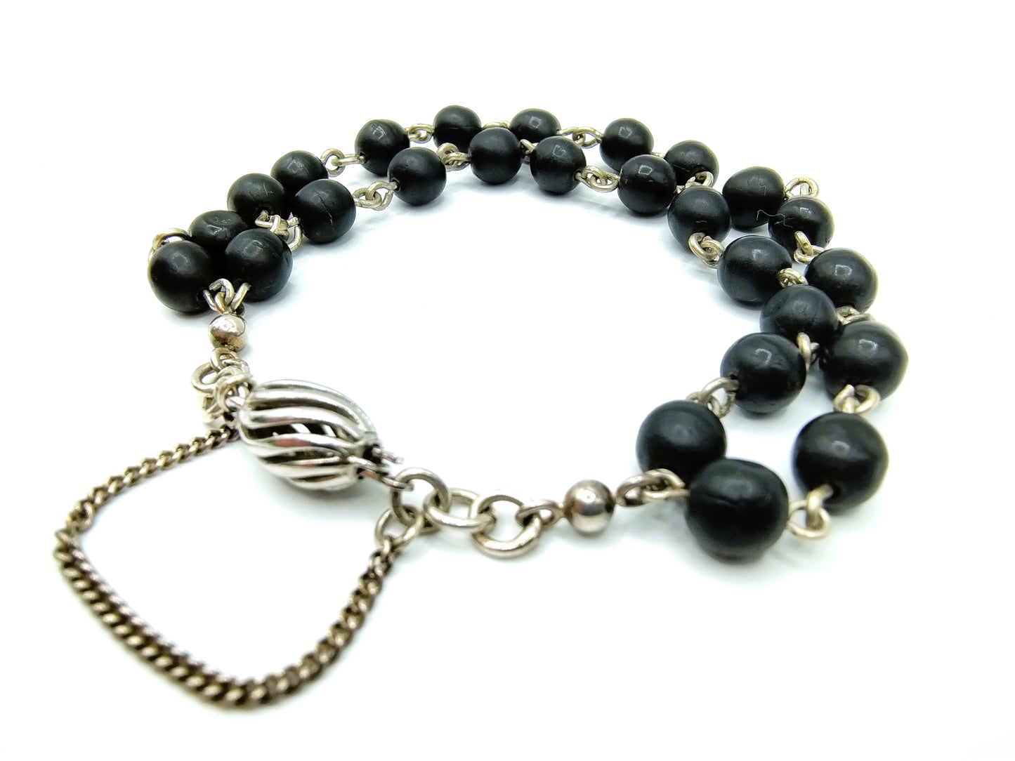 Gitten-Armband mit Silberverschluss, 18,5 cm.