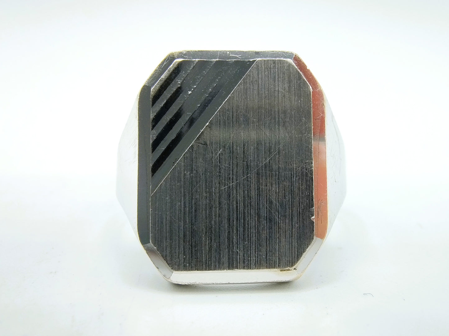 Zilveren zegelring, heren, 18,5 mm