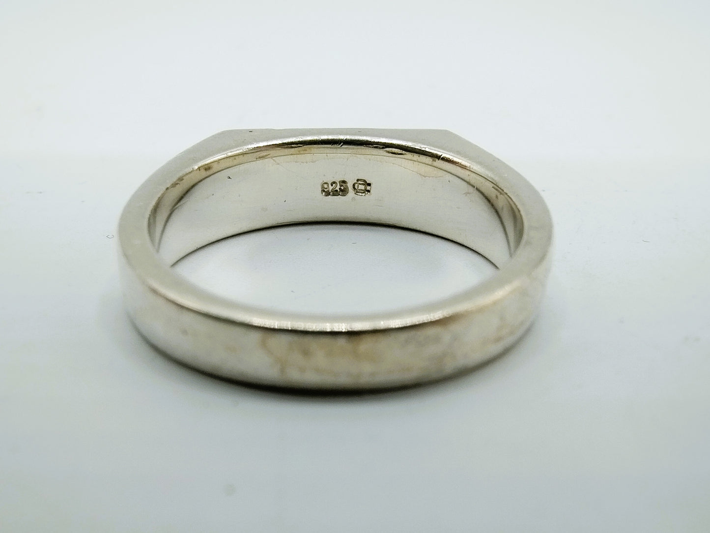 Silver signet ring, men, 17 mm