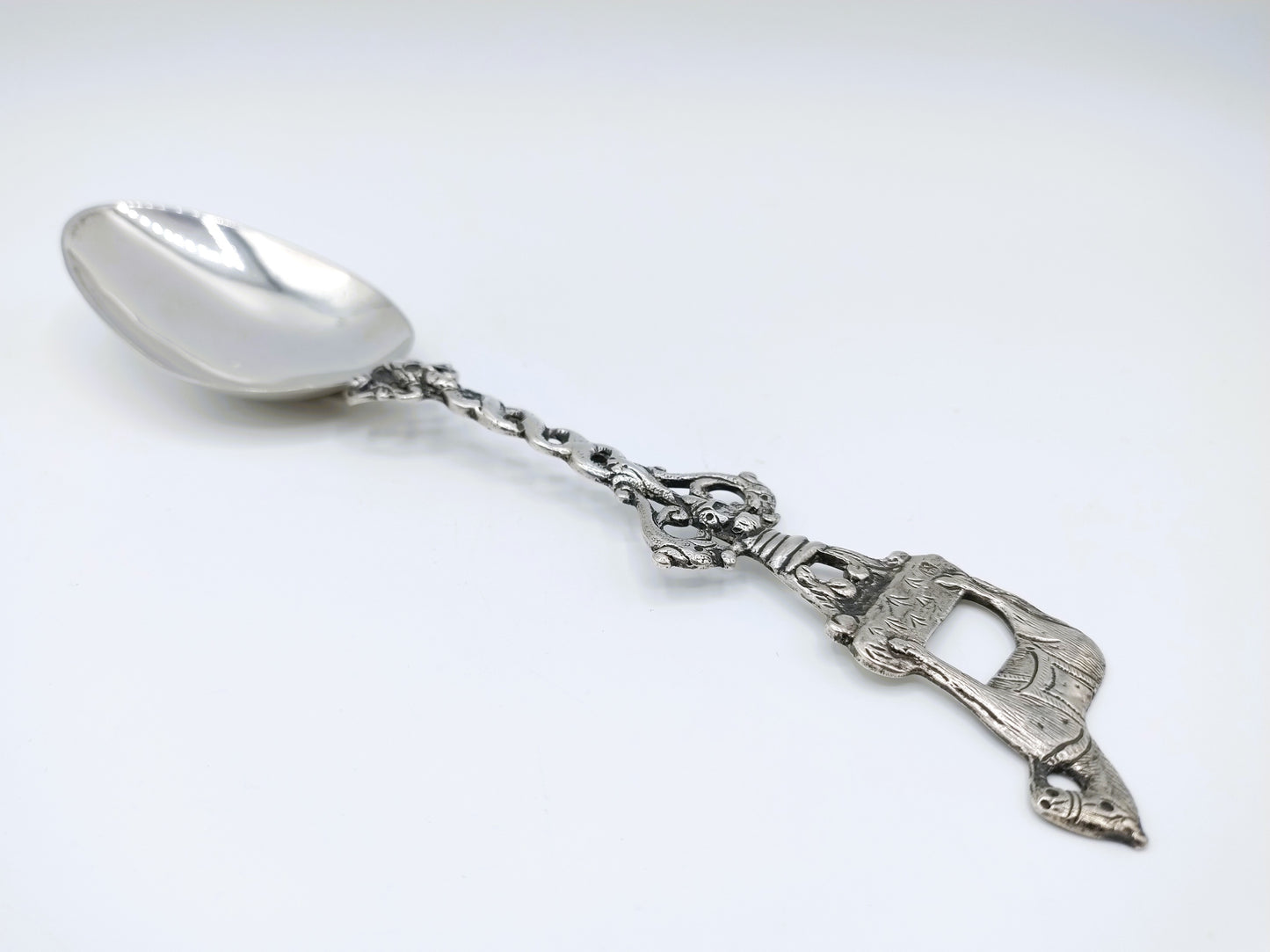 Silver memorial spoon, H. Ament, Joure, 1871
