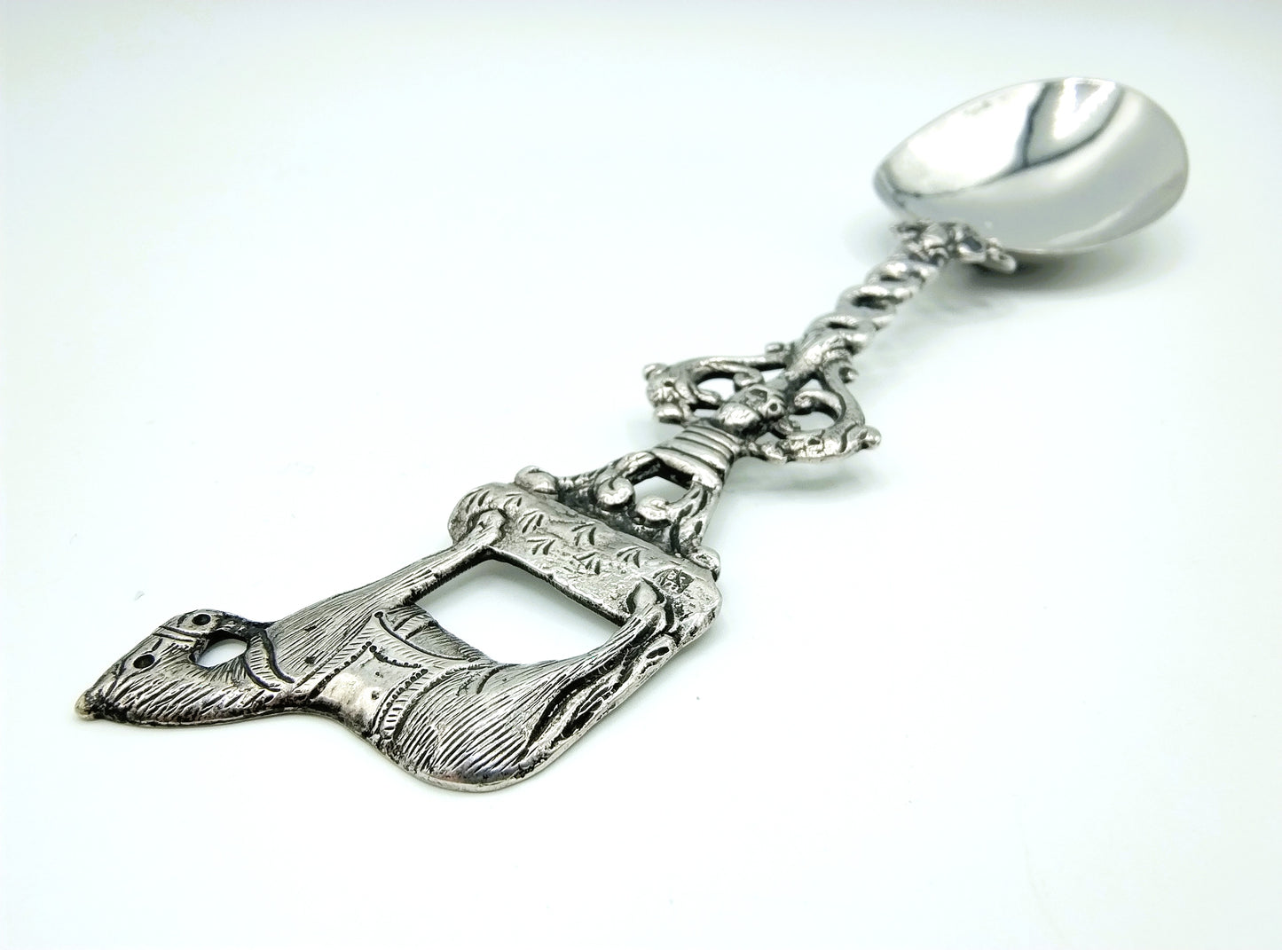 Silver memorial spoon, H. Ament, Joure, 1871