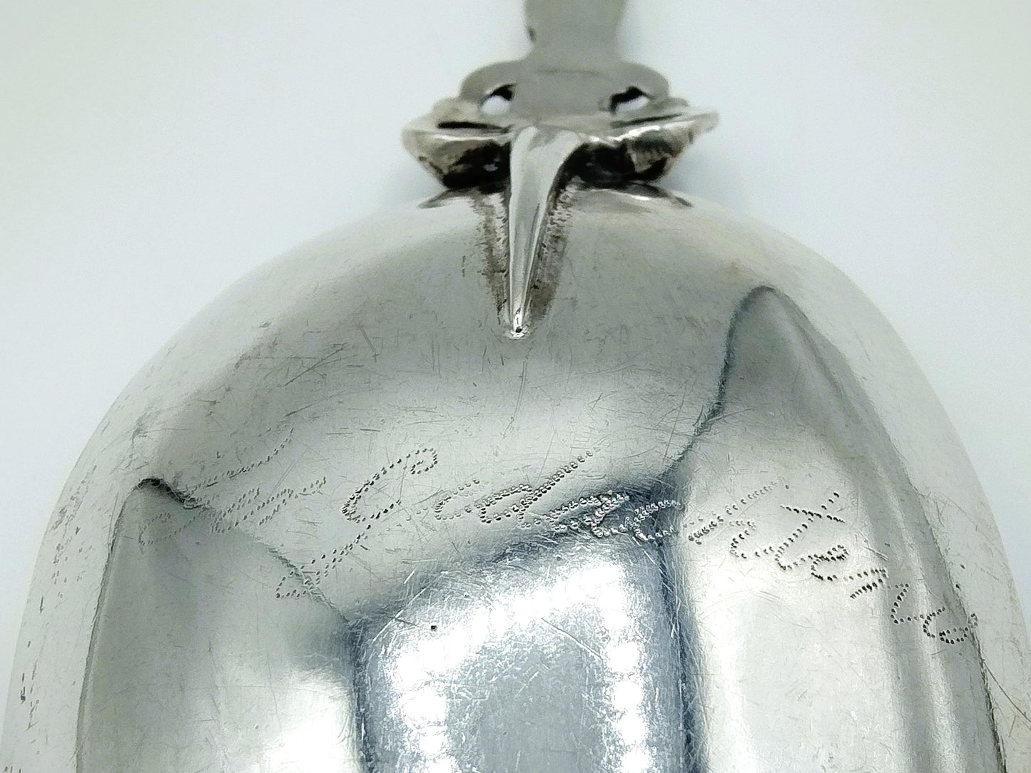 Silver memorial spoon, H. Ament, Joure, 1871