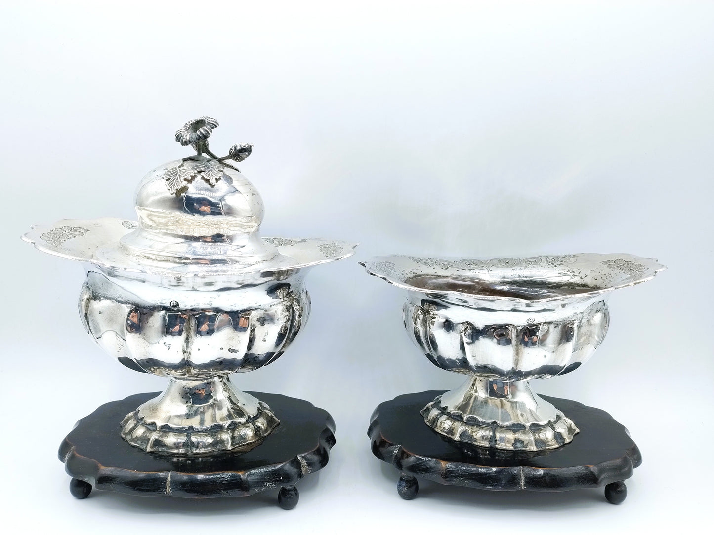 Silver tobacco pot and pipe stove, CJ Brunings, Joure, 1867