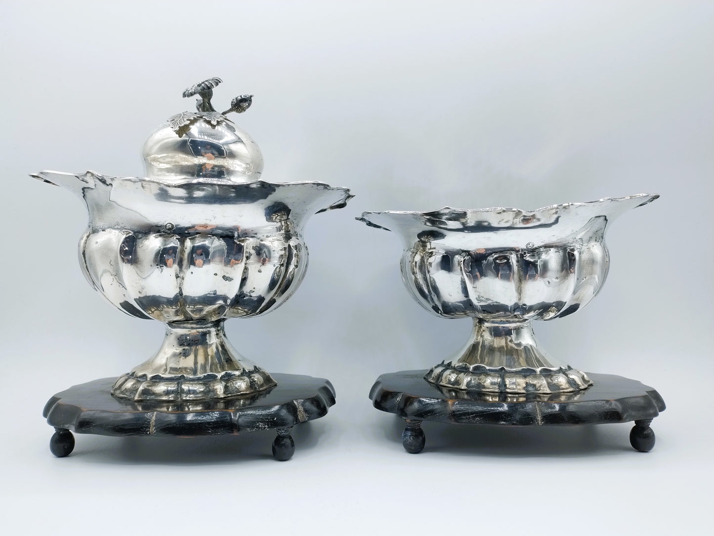 Silver tobacco pot and pipe stove, CJ Brunings, Joure, 1867