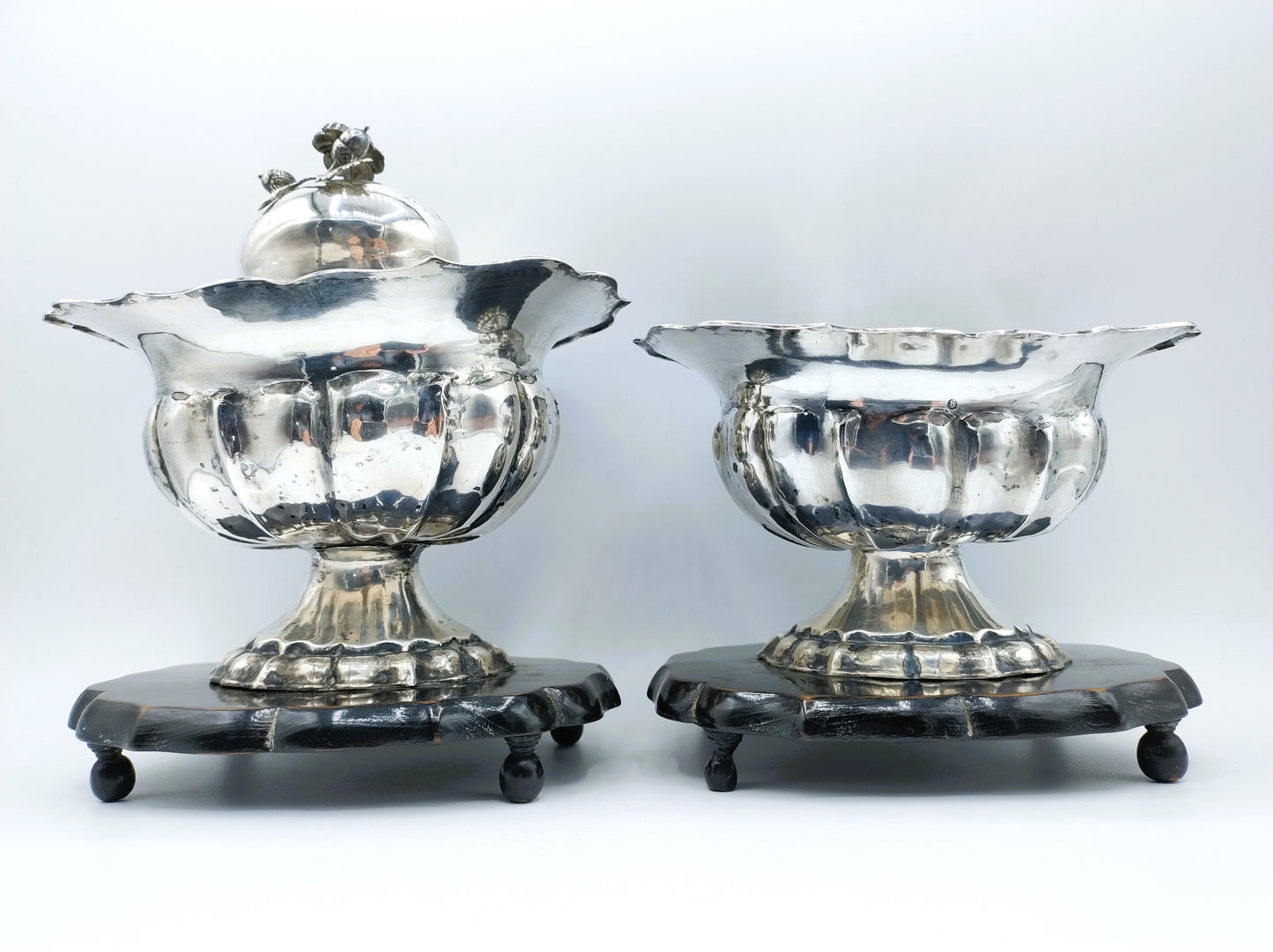Silver tobacco pot and pipe stove, CJ Brunings, Joure, 1867