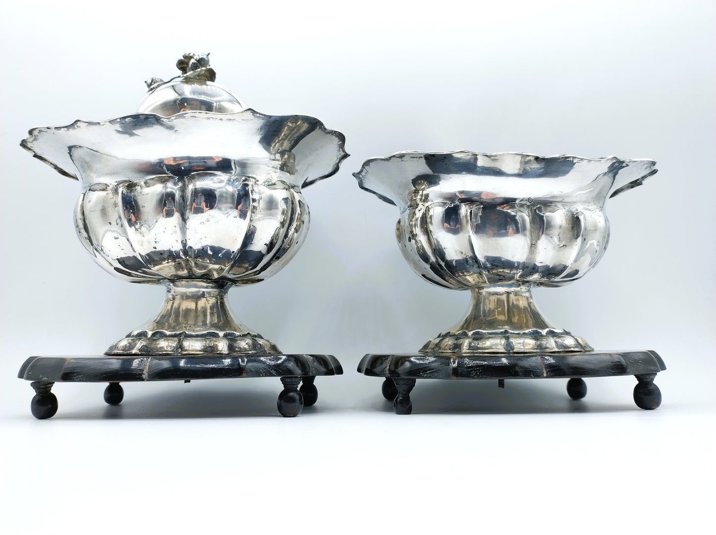 Silver tobacco pot and pipe stove, CJ Brunings, Joure, 1867
