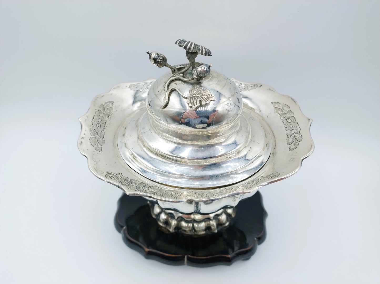 Silver tobacco pot and pipe stove, CJ Brunings, Joure, 1867