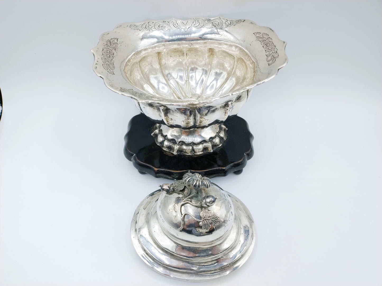 Silver tobacco pot and pipe stove, CJ Brunings, Joure, 1867