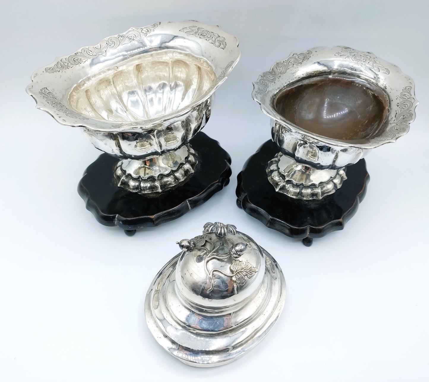 Silver tobacco pot and pipe stove, CJ Brunings, Joure, 1867