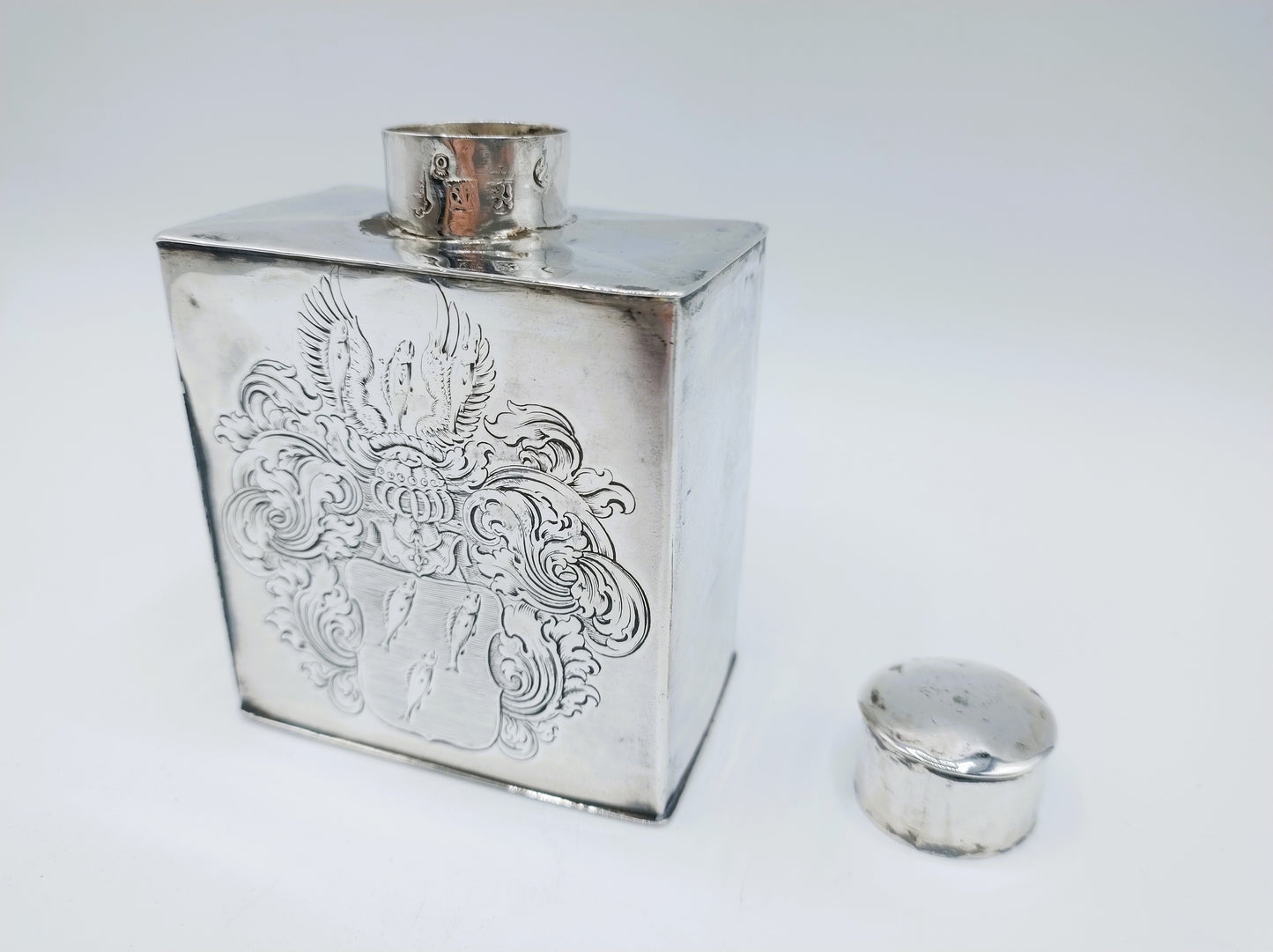 Zilveren theebus, A. de Rooy, Amsterdam, 1747