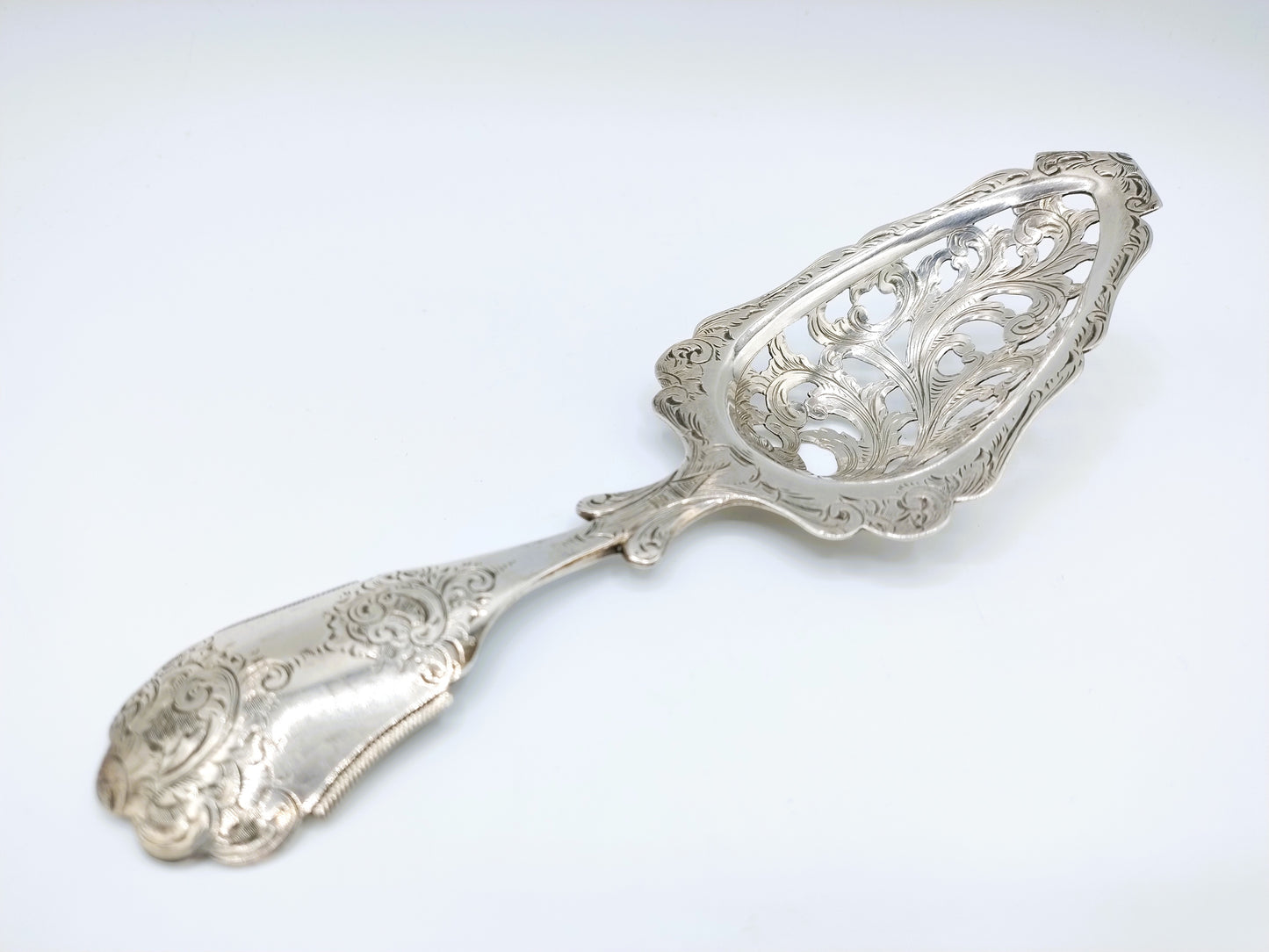 Zilveren natfruitschep, J.H. Eversbag, Amsterdam, 1855
