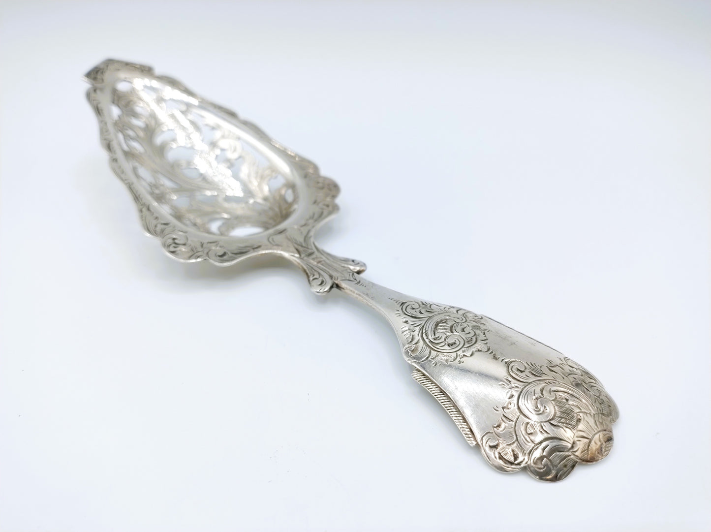 Zilveren natfruitschep, J.H. Eversbag, Amsterdam, 1855