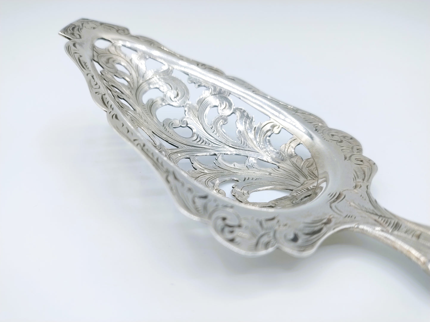 Zilveren natfruitschep, J.H. Eversbag, Amsterdam, 1855