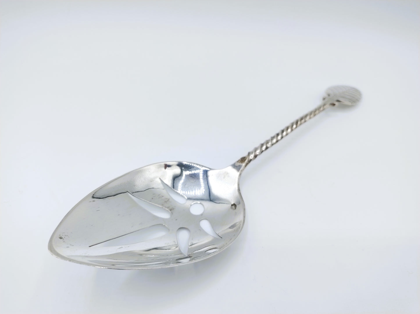 Zilveren natfruitlepel, D. van der Werf, Groningen, 1907