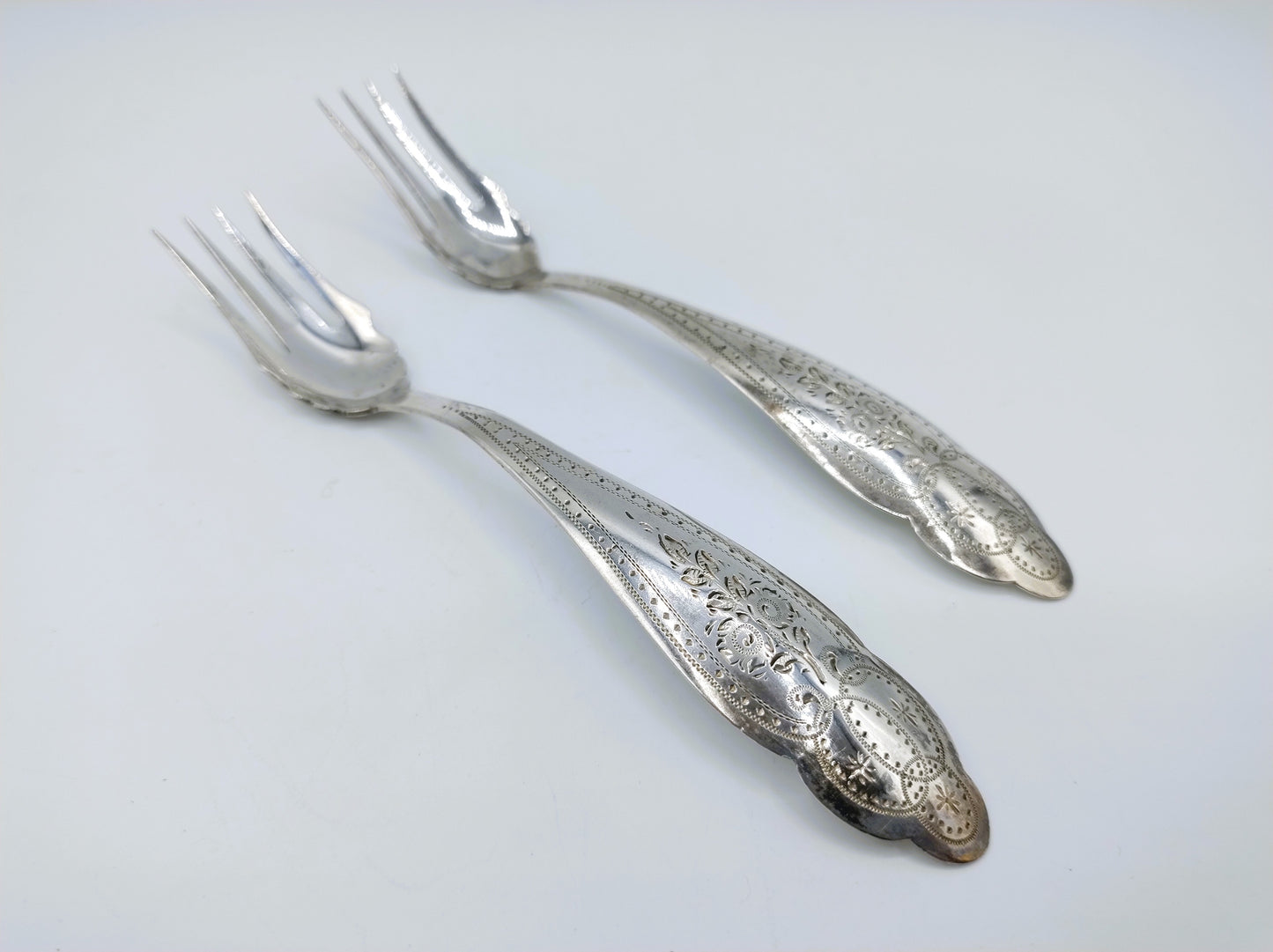 2 Zilveren zuurvorken, P. van Geelen Ezn, Schoonhoven, 1873