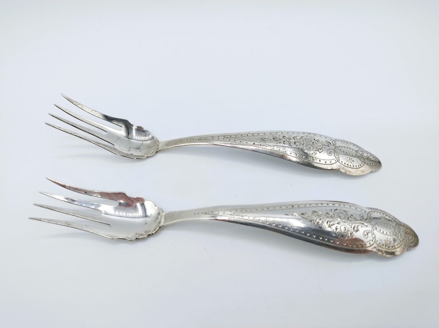 2 Zilveren zuurvorken, P. van Geelen Ezn, Schoonhoven, 1873