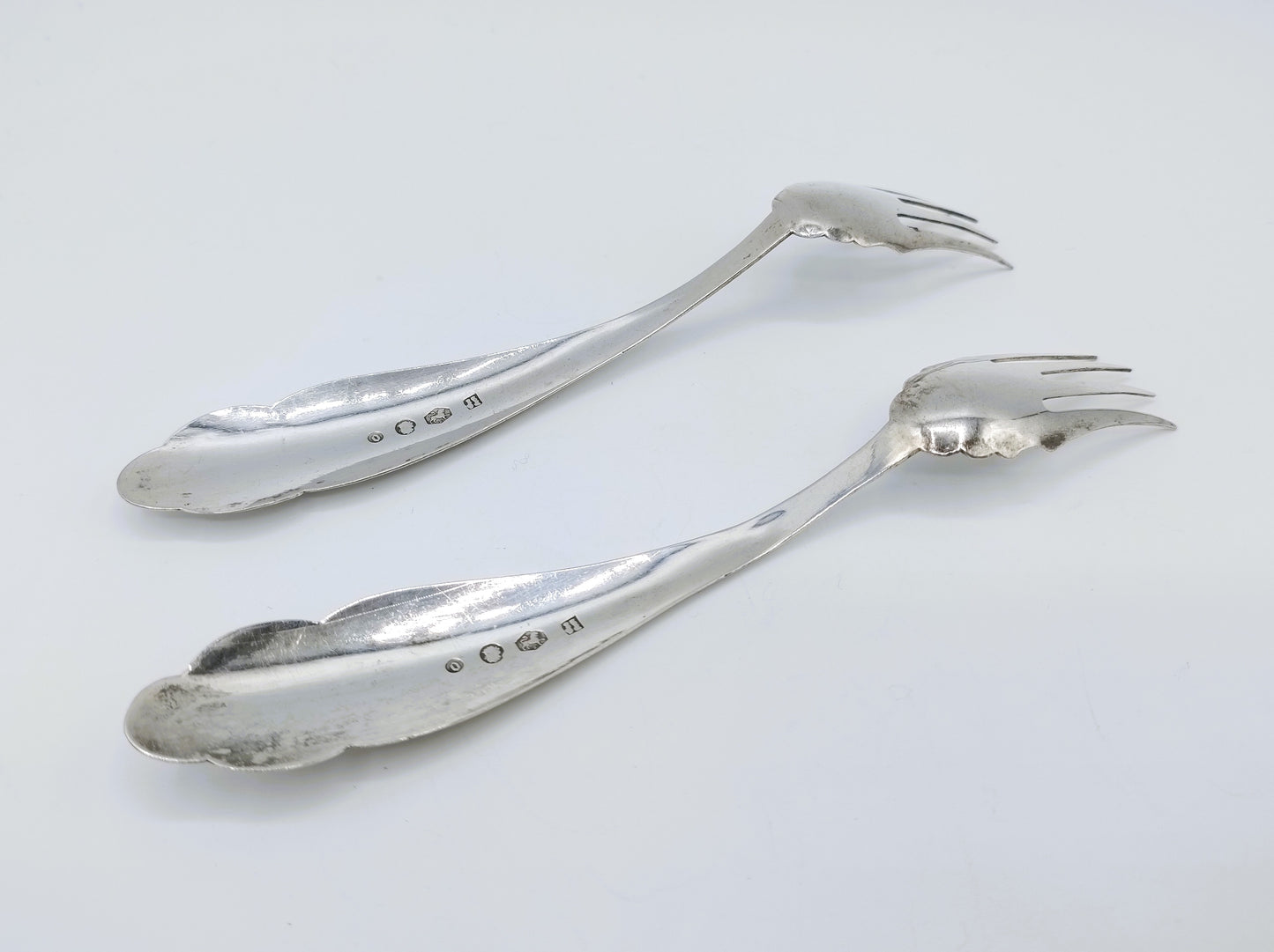 2 Zilveren zuurvorken, P. van Geelen Ezn, Schoonhoven, 1873