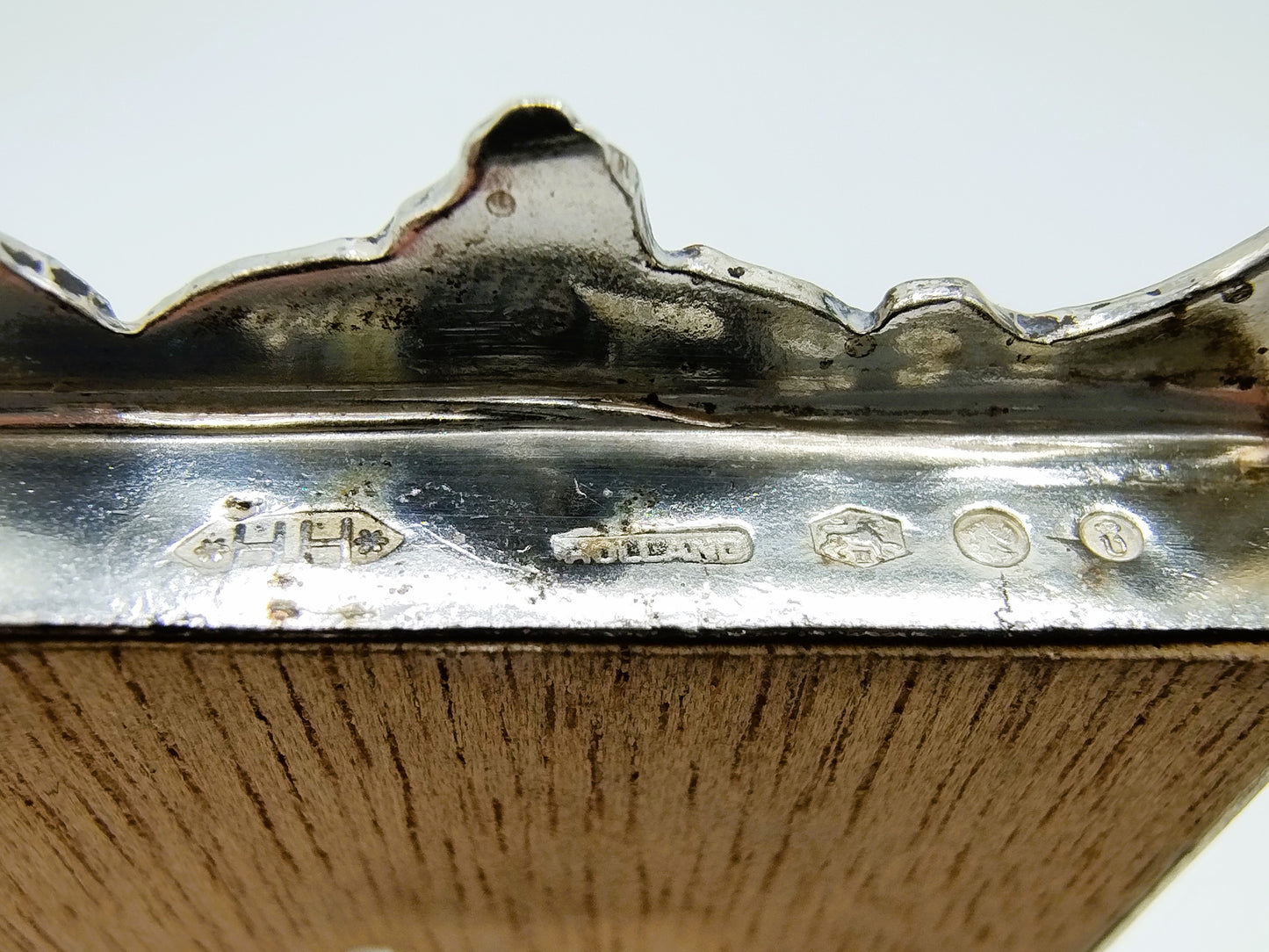 Oak room with 21 silver miniatures, Schoonhoven ca. 1975