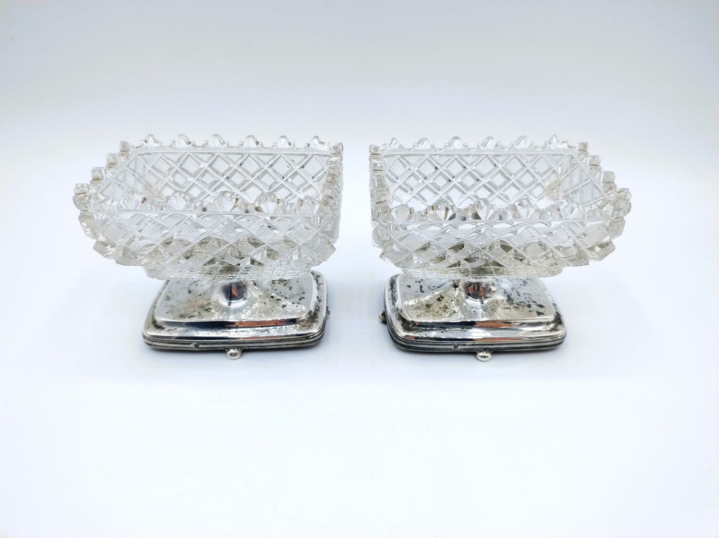 Silver salt cellars, J. van Wijk, Amsterdam, 1831