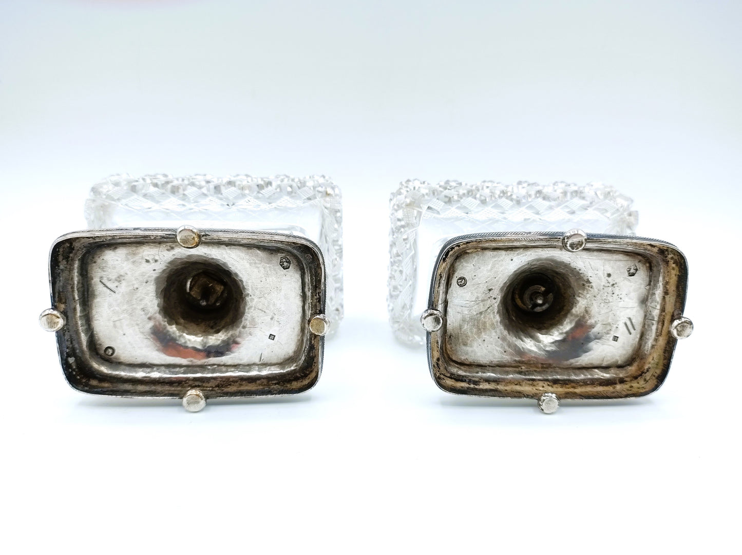 Silver salt cellars, J. van Wijk, Amsterdam, 1831