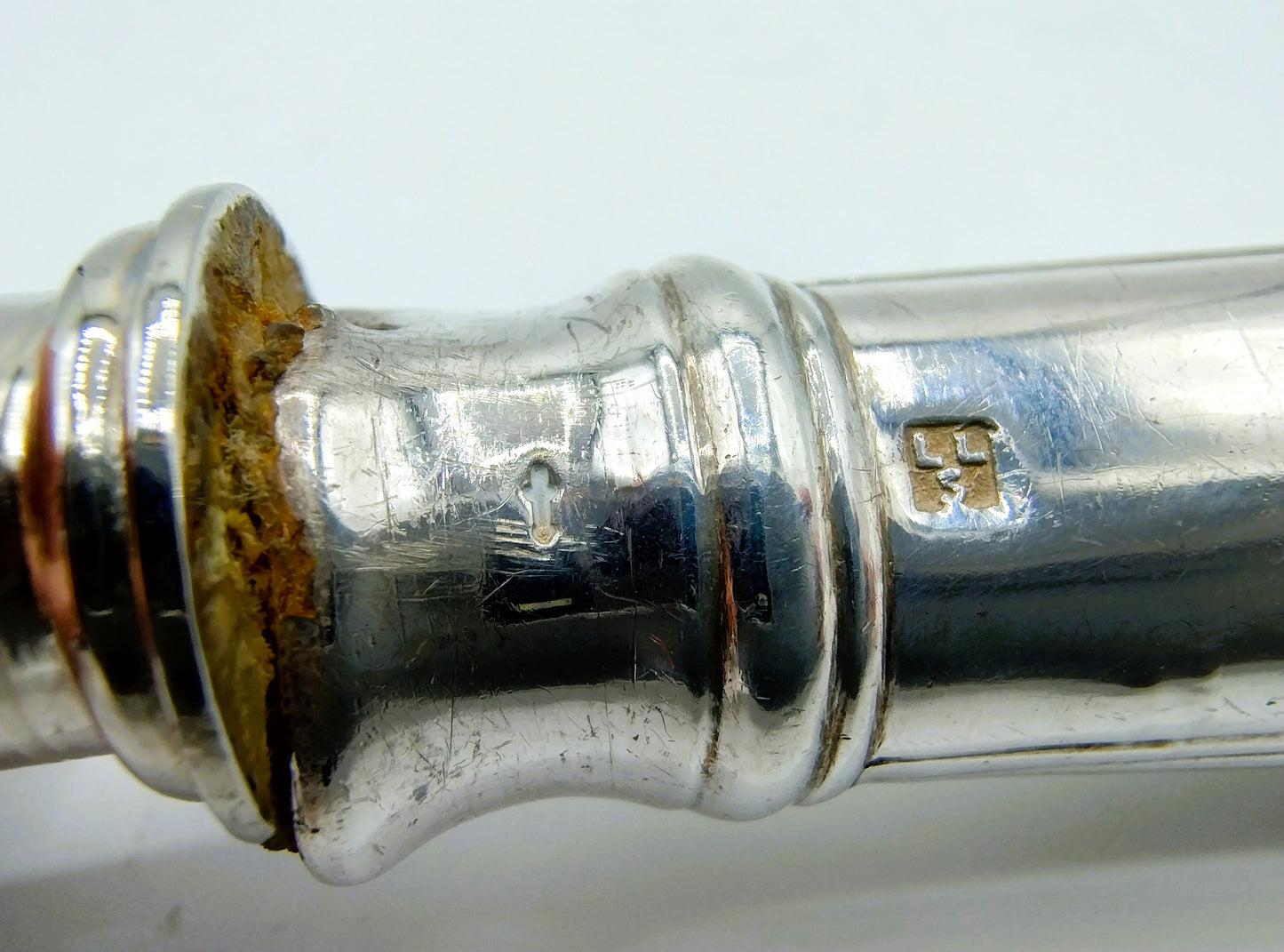 Taartmes met zilveren pistoolheft, L.J. Limburg, Amsterdam