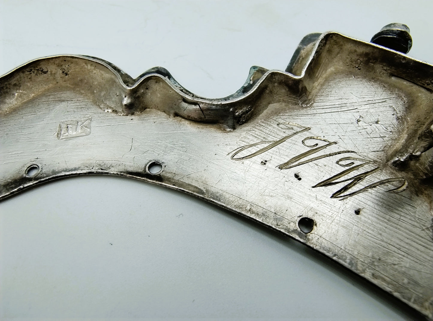 Silver purse handle (parrots), B. Klip, Schoonhoven, 1802