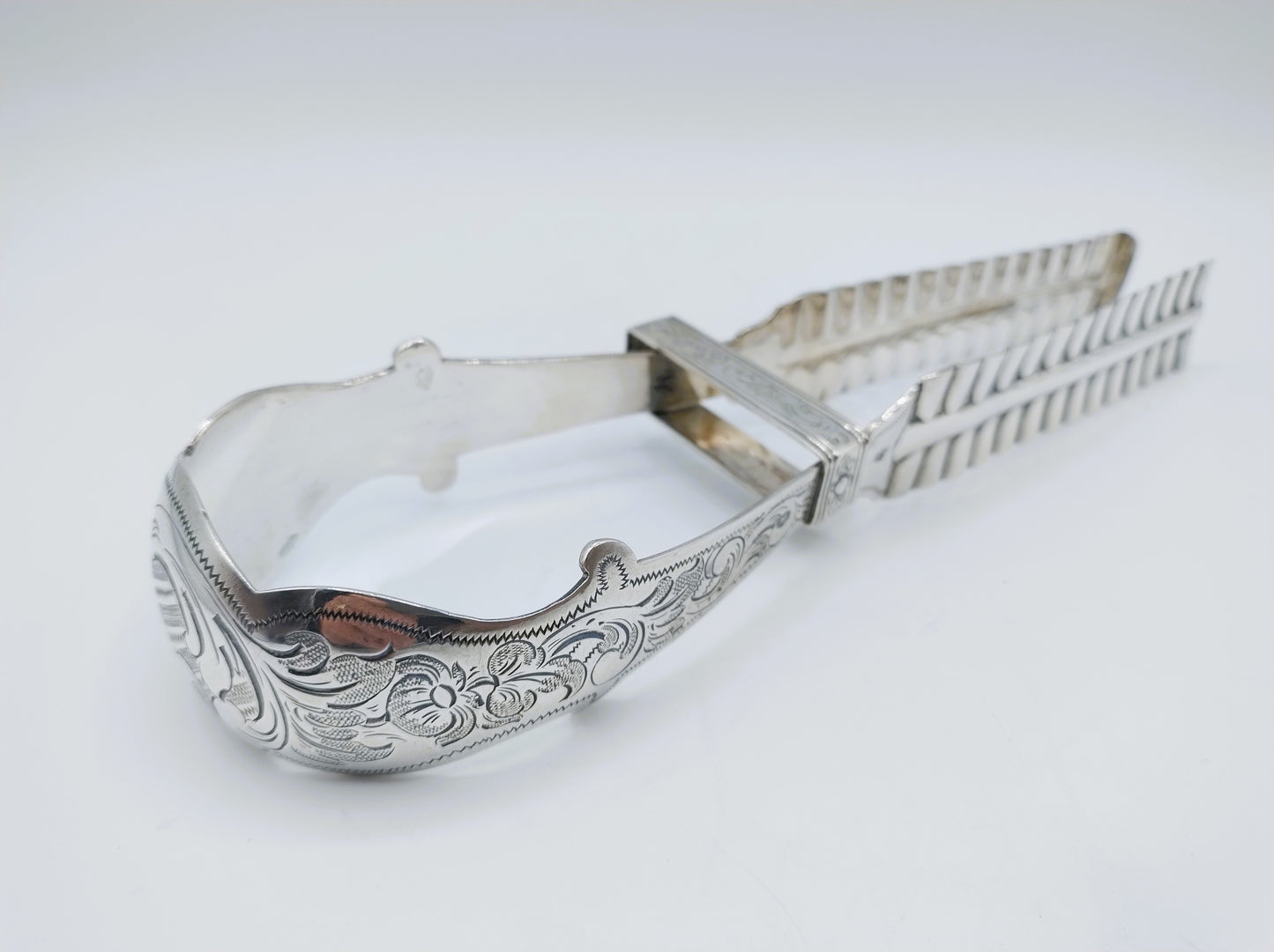 Silver asparagus tongs, Company J.M. van Kempen, Voorschoten, 1859