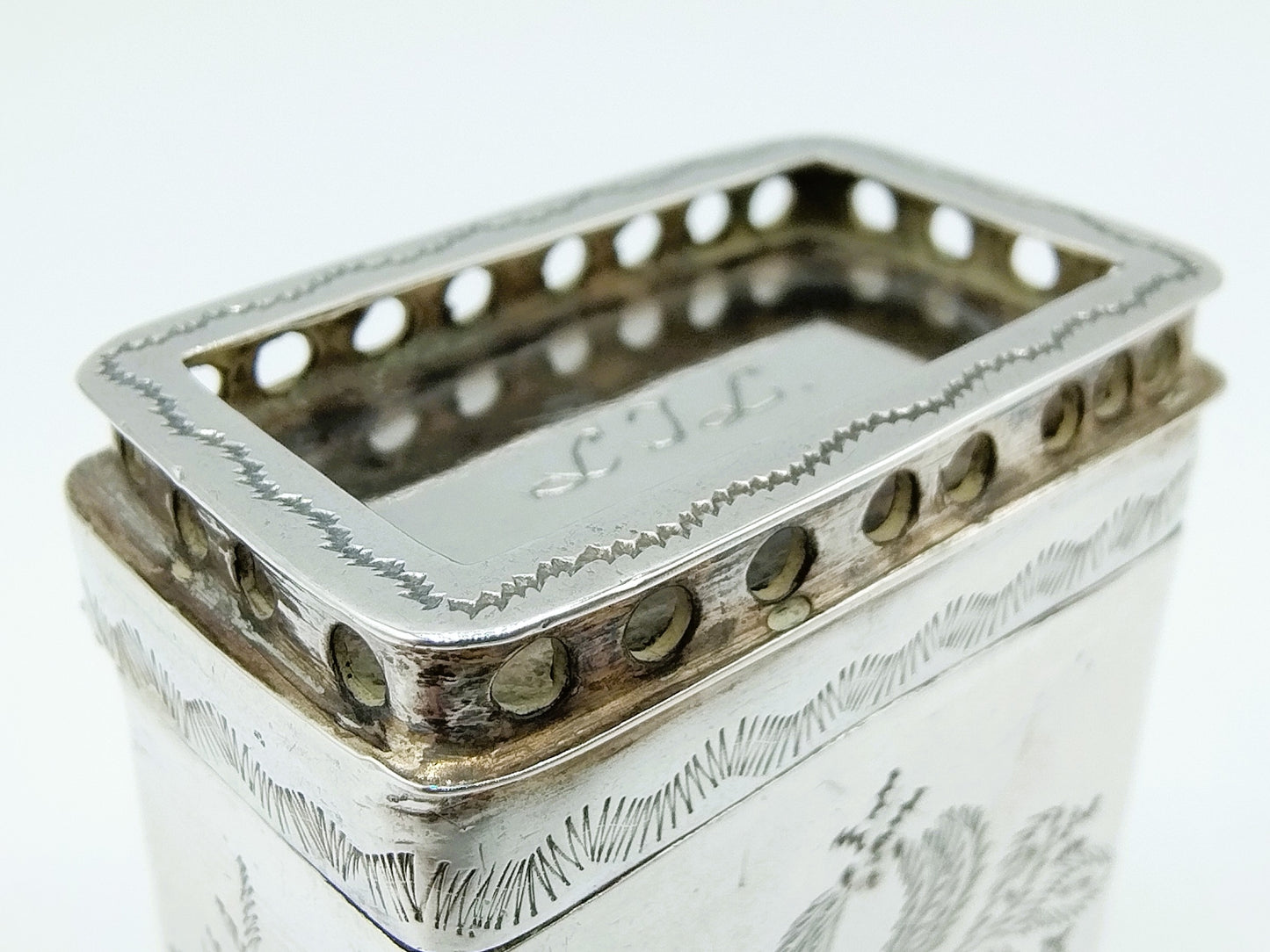 Silberne Loderein-Box, P. Kuilenburg, Schoonhoven, 1837