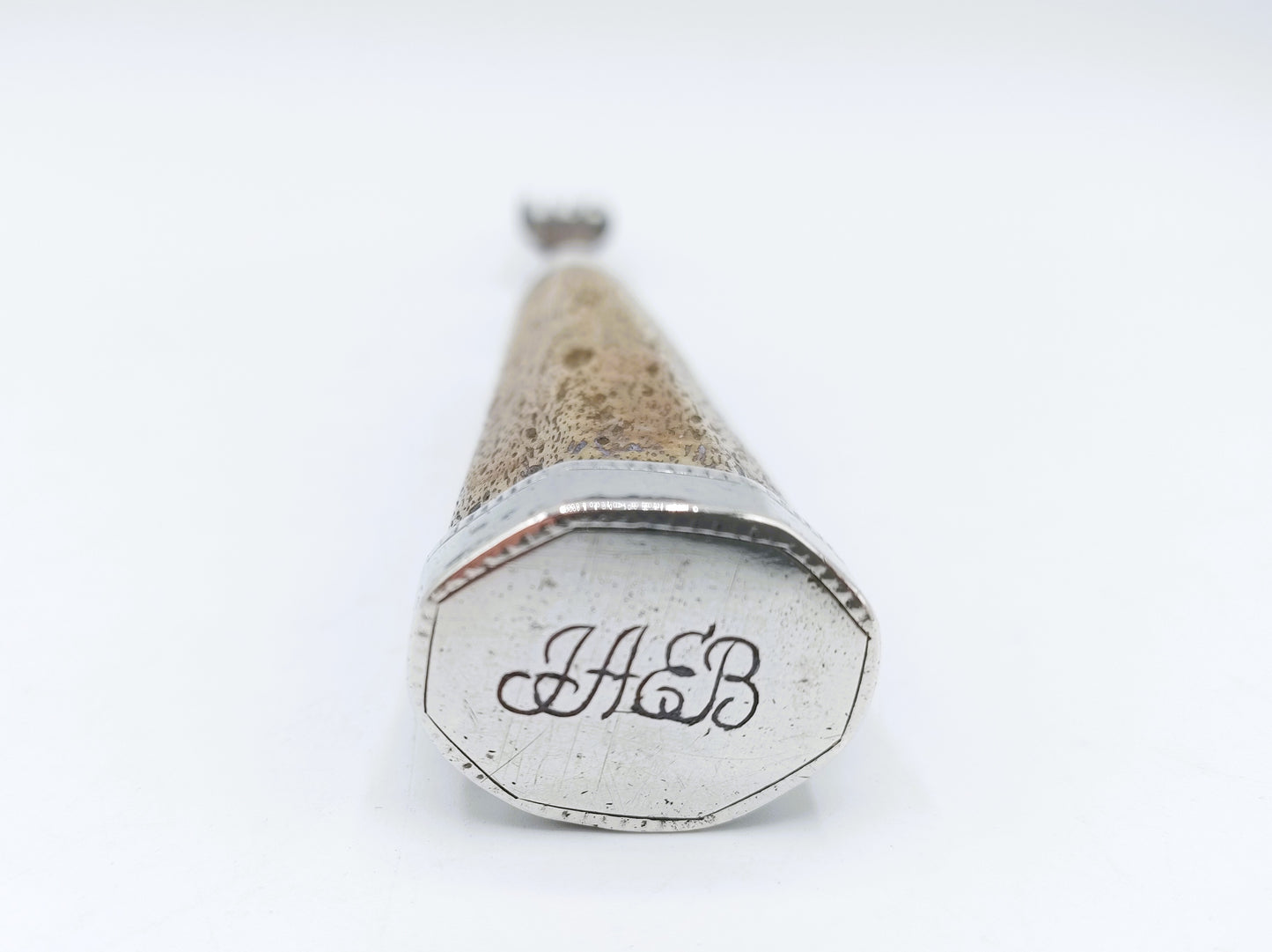 Gabel mit Knochengriff und Silberbeschlägen, 18. Jahrhundert