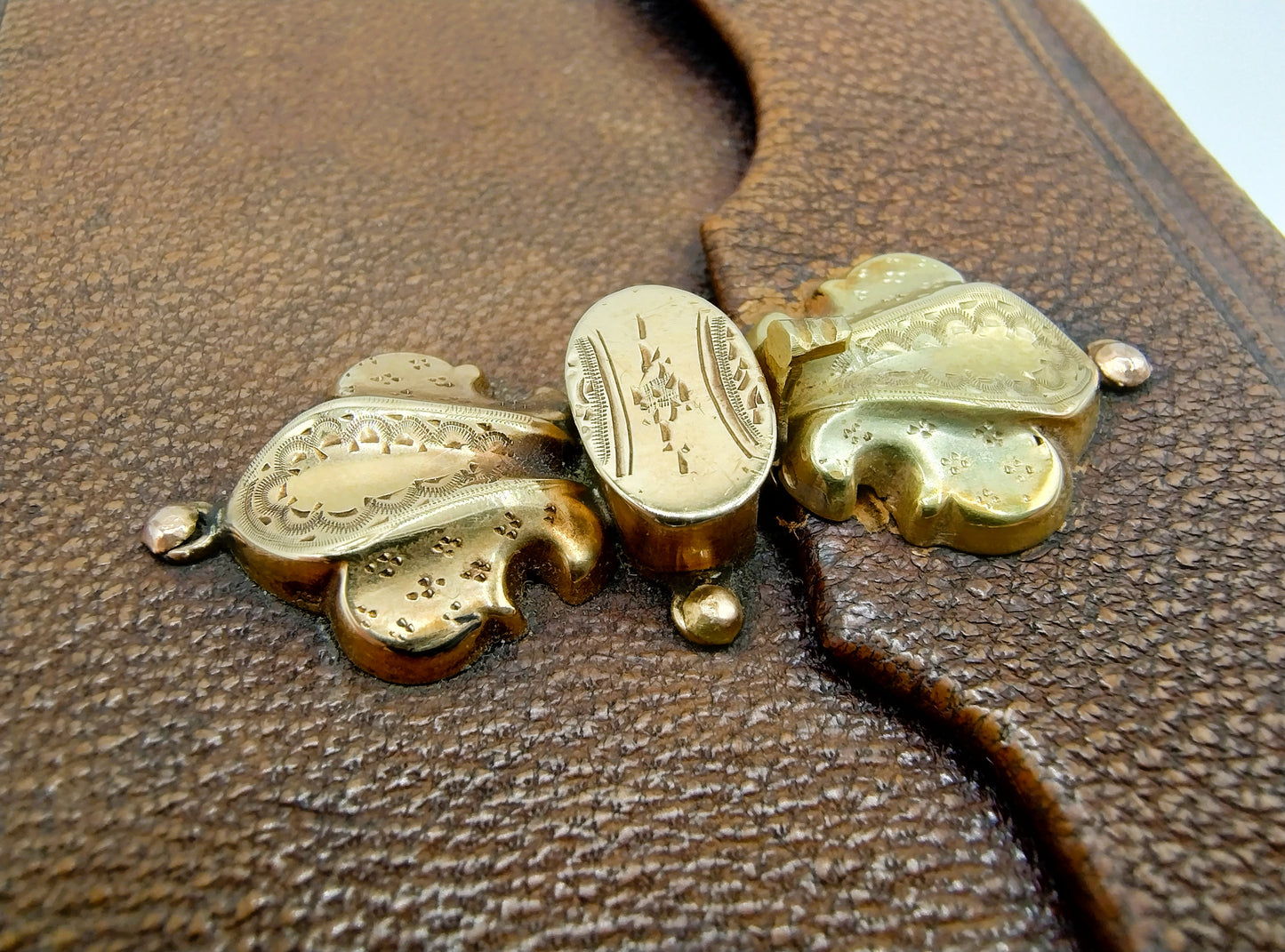 Bible with gold clip lock, 1884