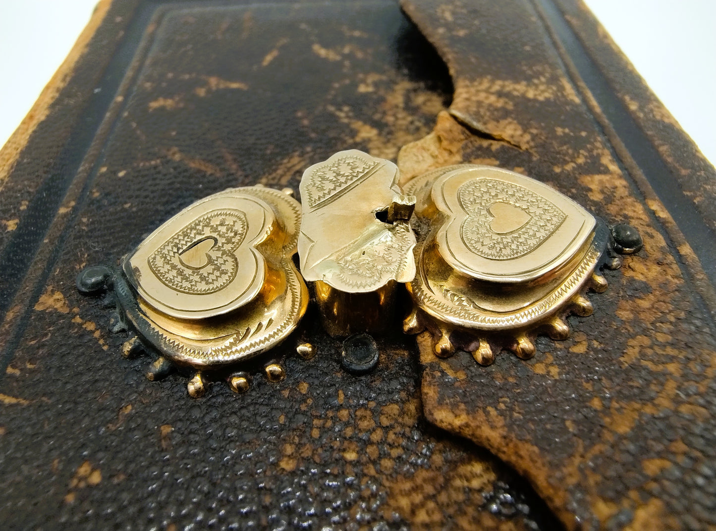 Bible with gold clip lock, 1884