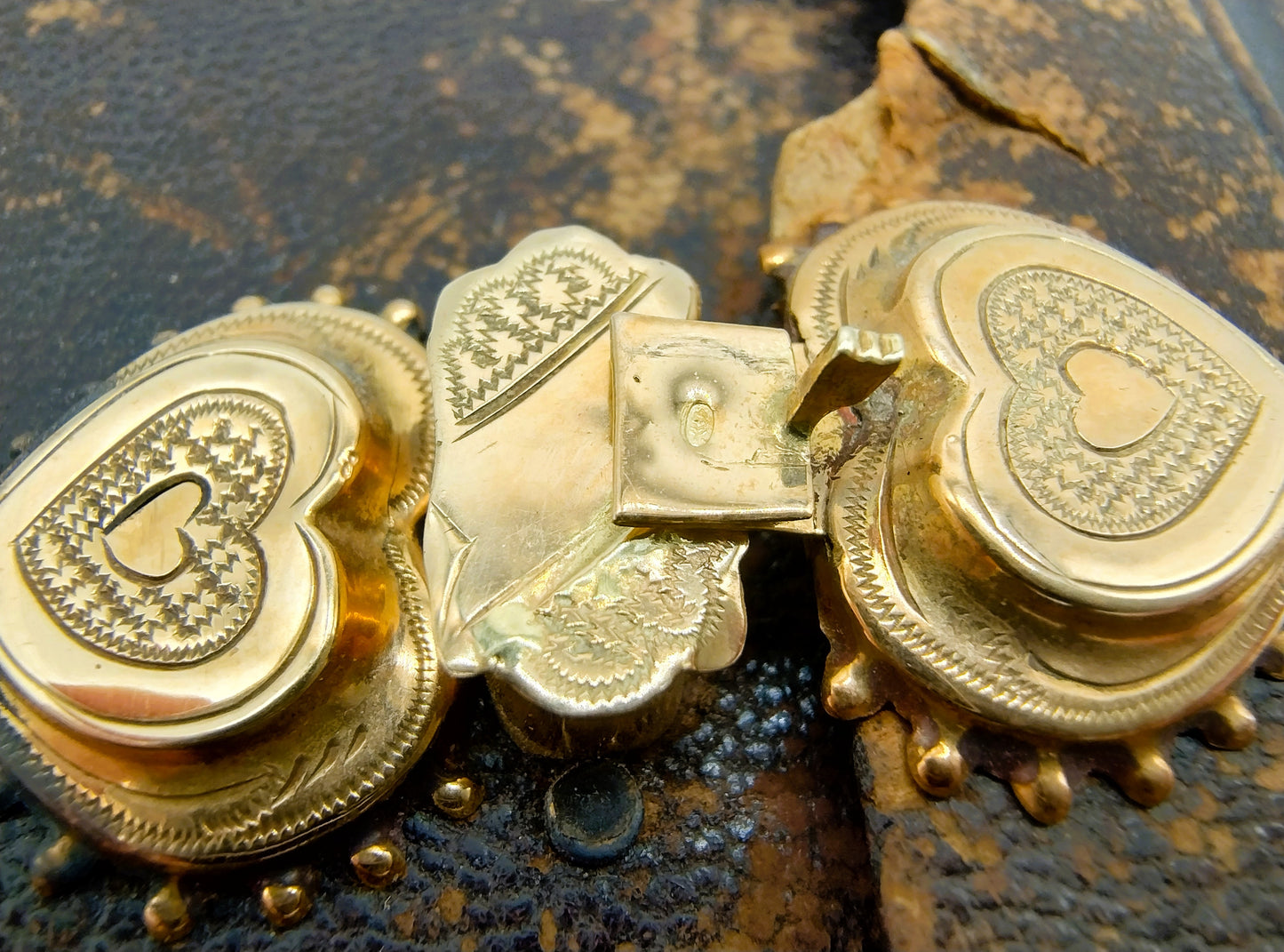 Bible with gold clip lock, 1884