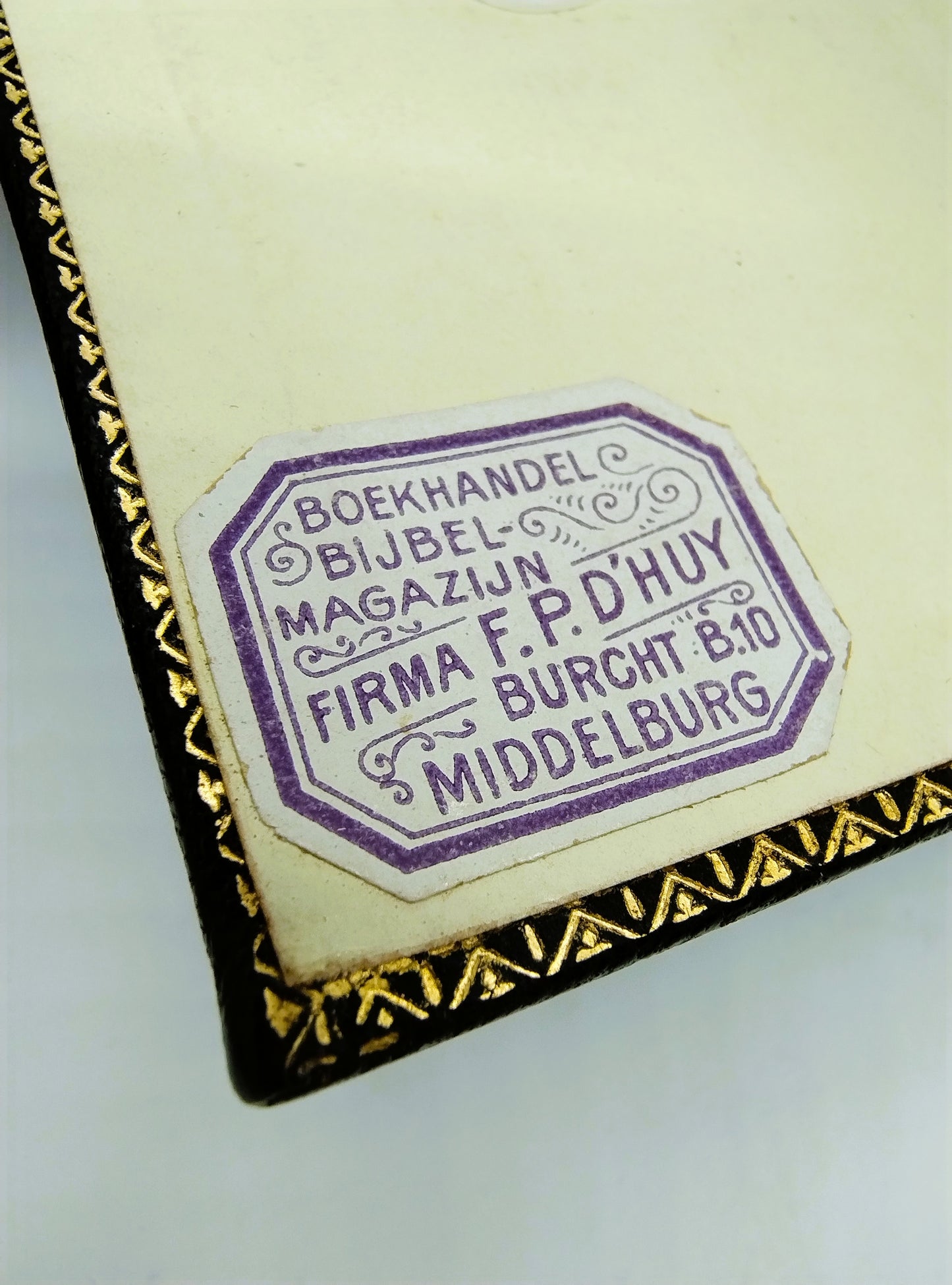 Bible with gold clip lock, 1884