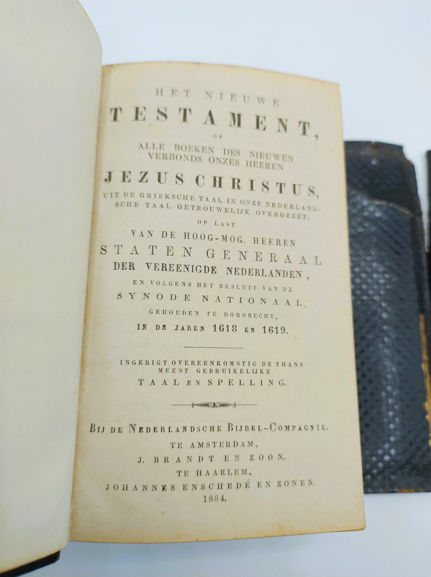 Bible with silver clasp, 1884