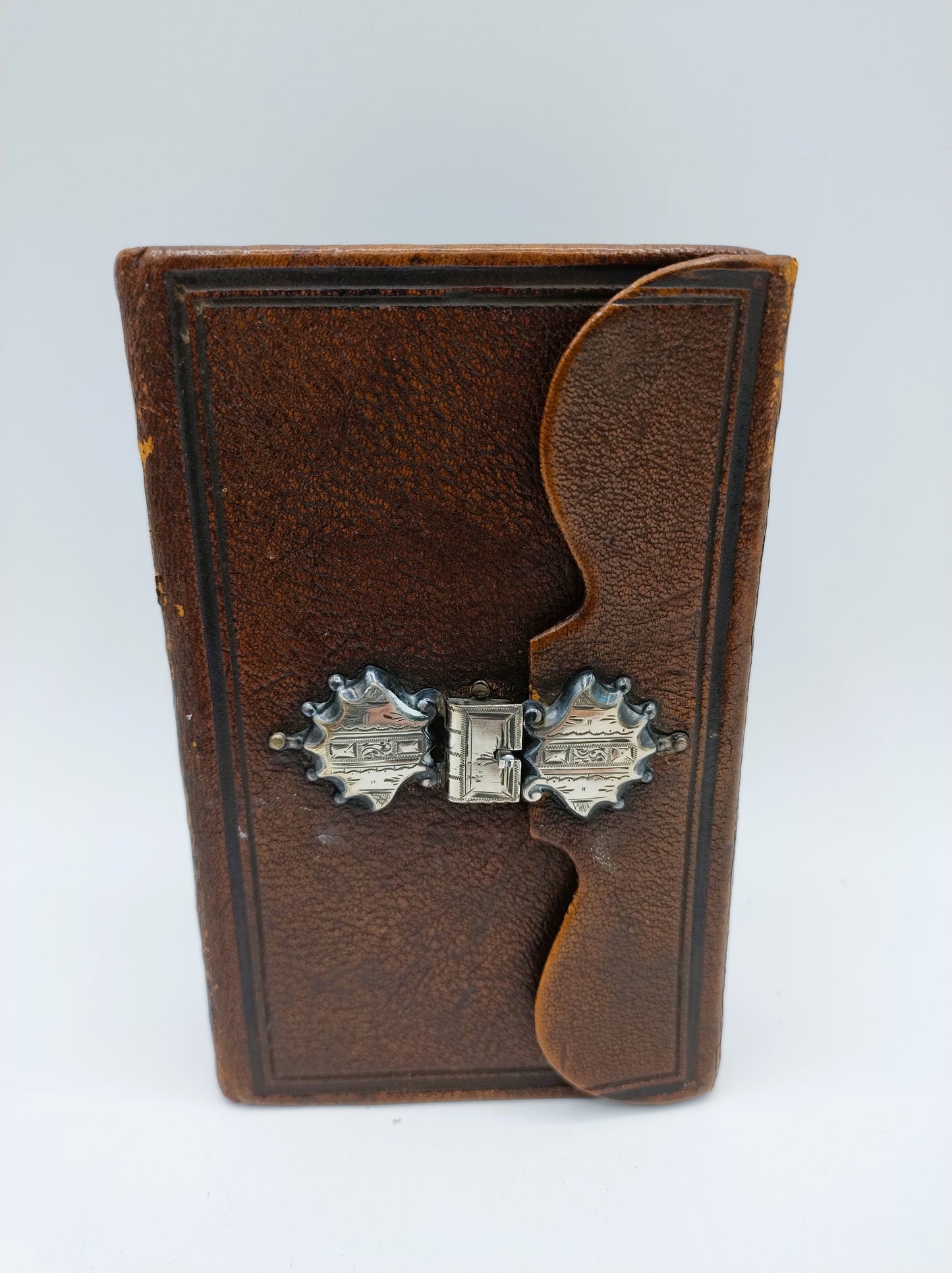 Bible with silver snap lock, 19th century