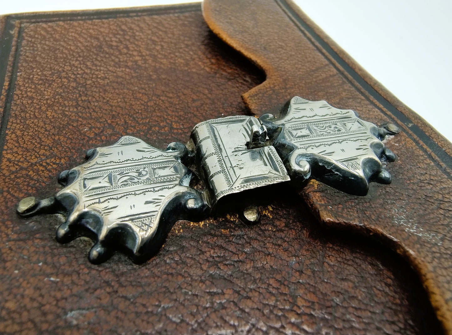 Bible with silver snap lock, 19th century