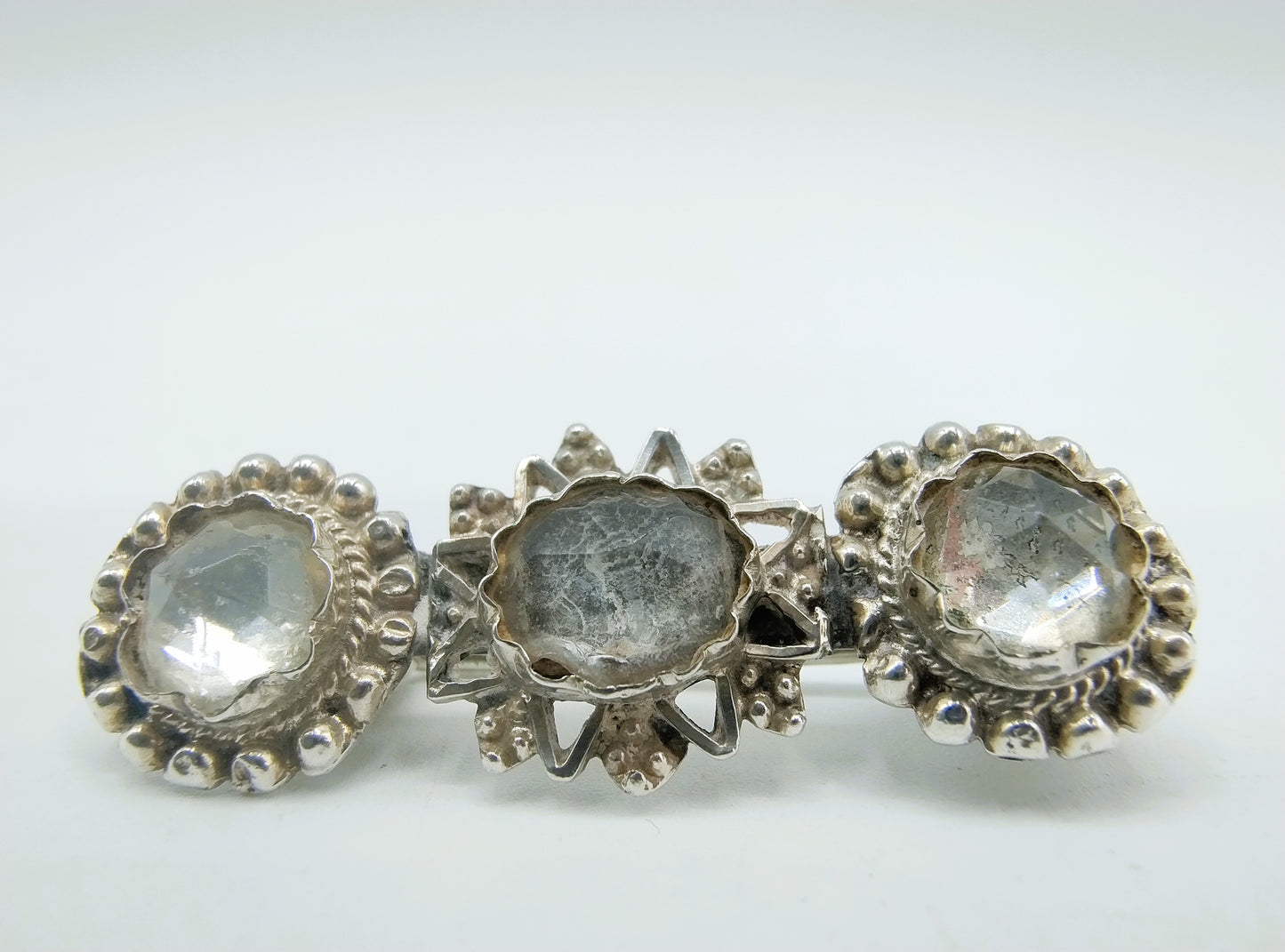 Silver brooch with crystal, 19th century