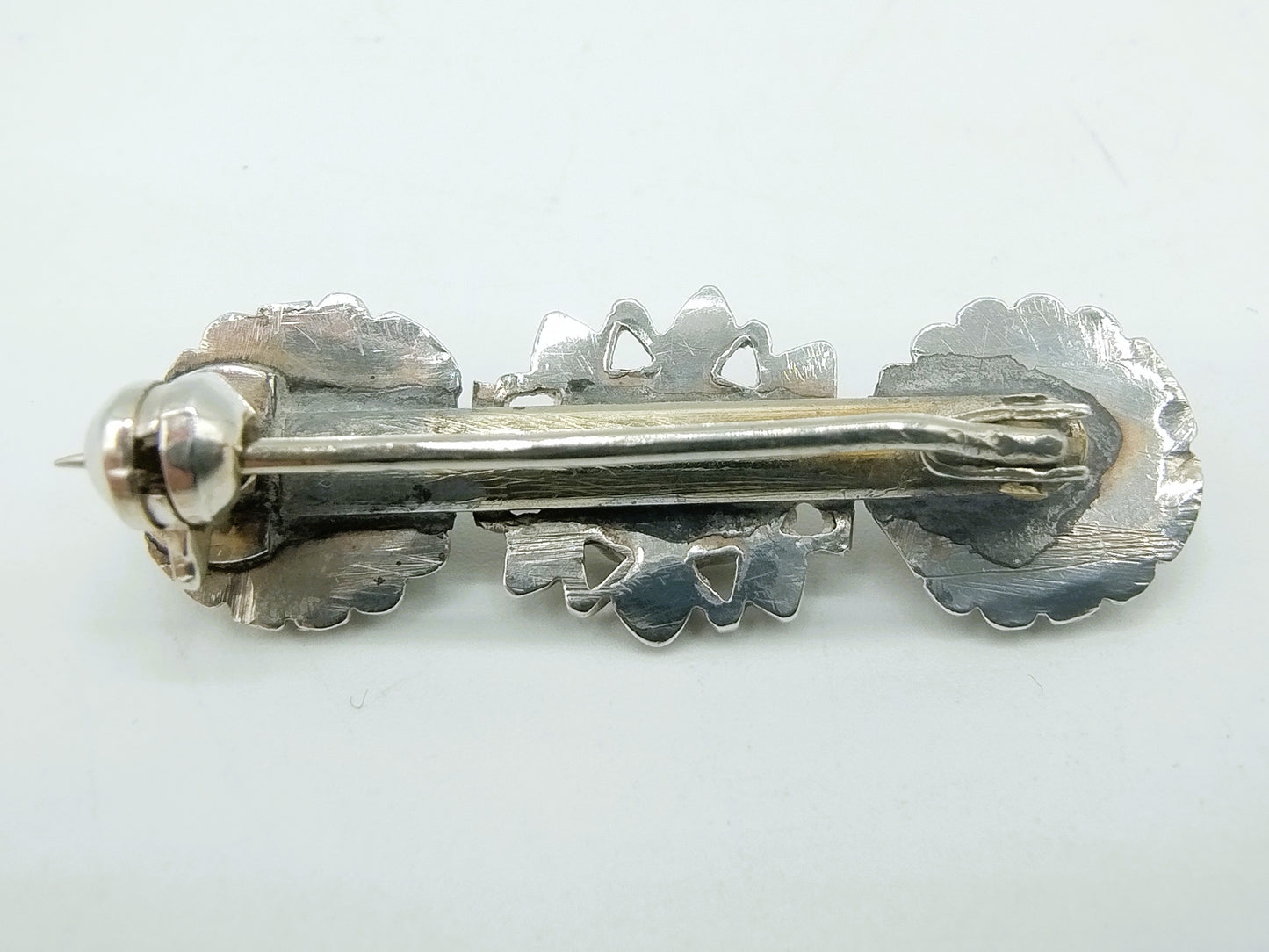 Silver brooch with crystal, 19th century