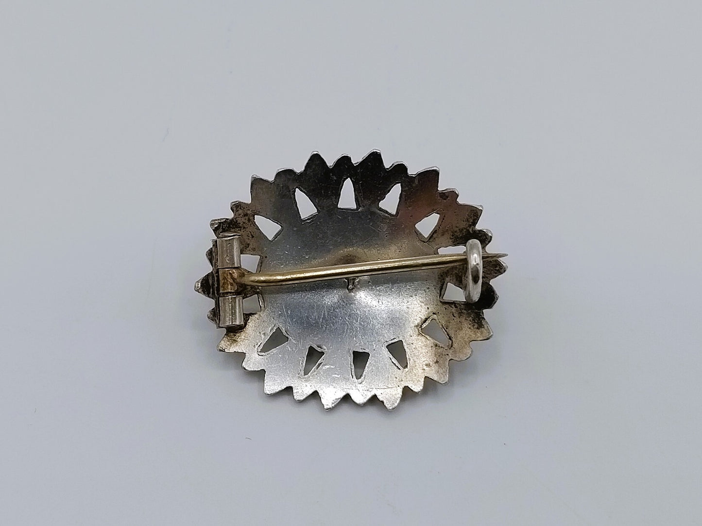 Silver brooch with crystal, 19th century