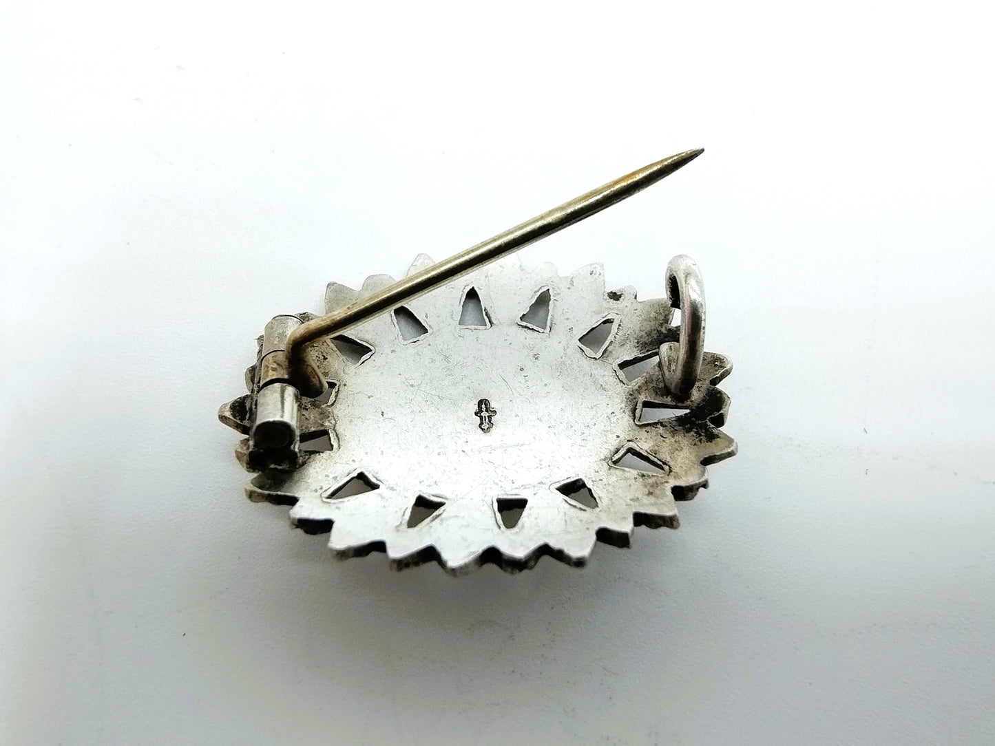 Silver brooch with crystal, 19th century